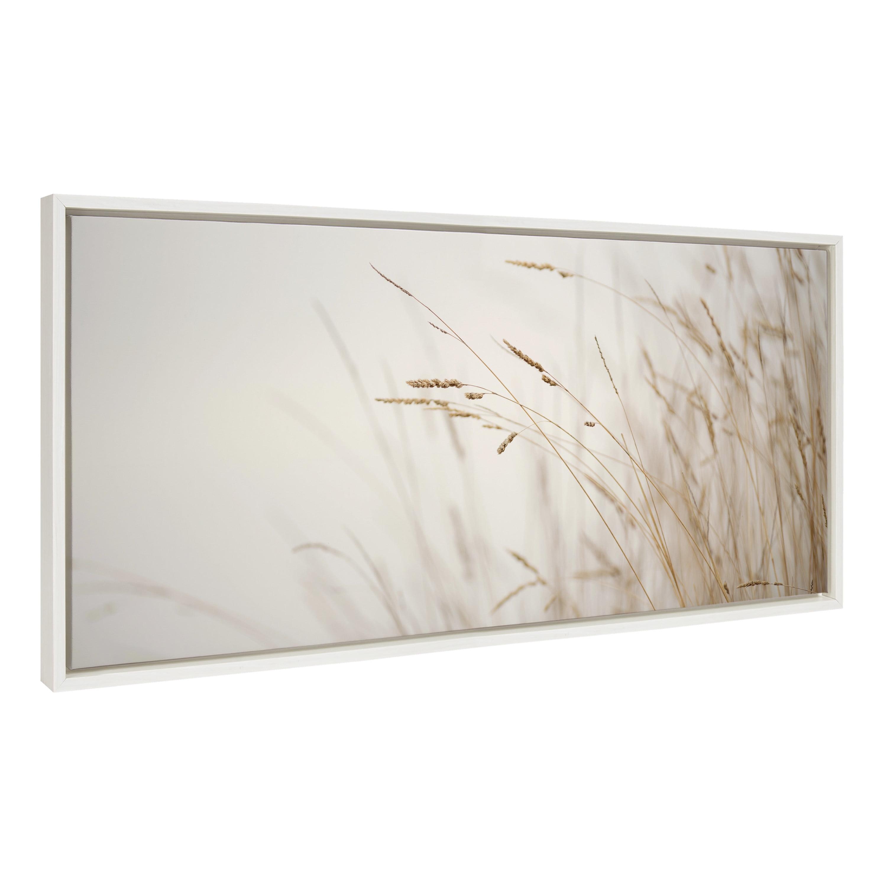 18" x 40" Sylvie Marsh Grass No 1 Framed Canvas by Crystal Lynn Collins - Kate & Laurel All Things Decor: Wall Art Decor