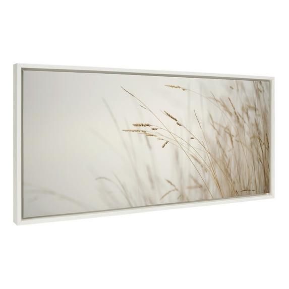 18" x 40" Sylvie Marsh Grass No 1 Framed Canvas by Crystal Lynn Collins - Kate & Laurel All Things Decor: Wall Art Decor
