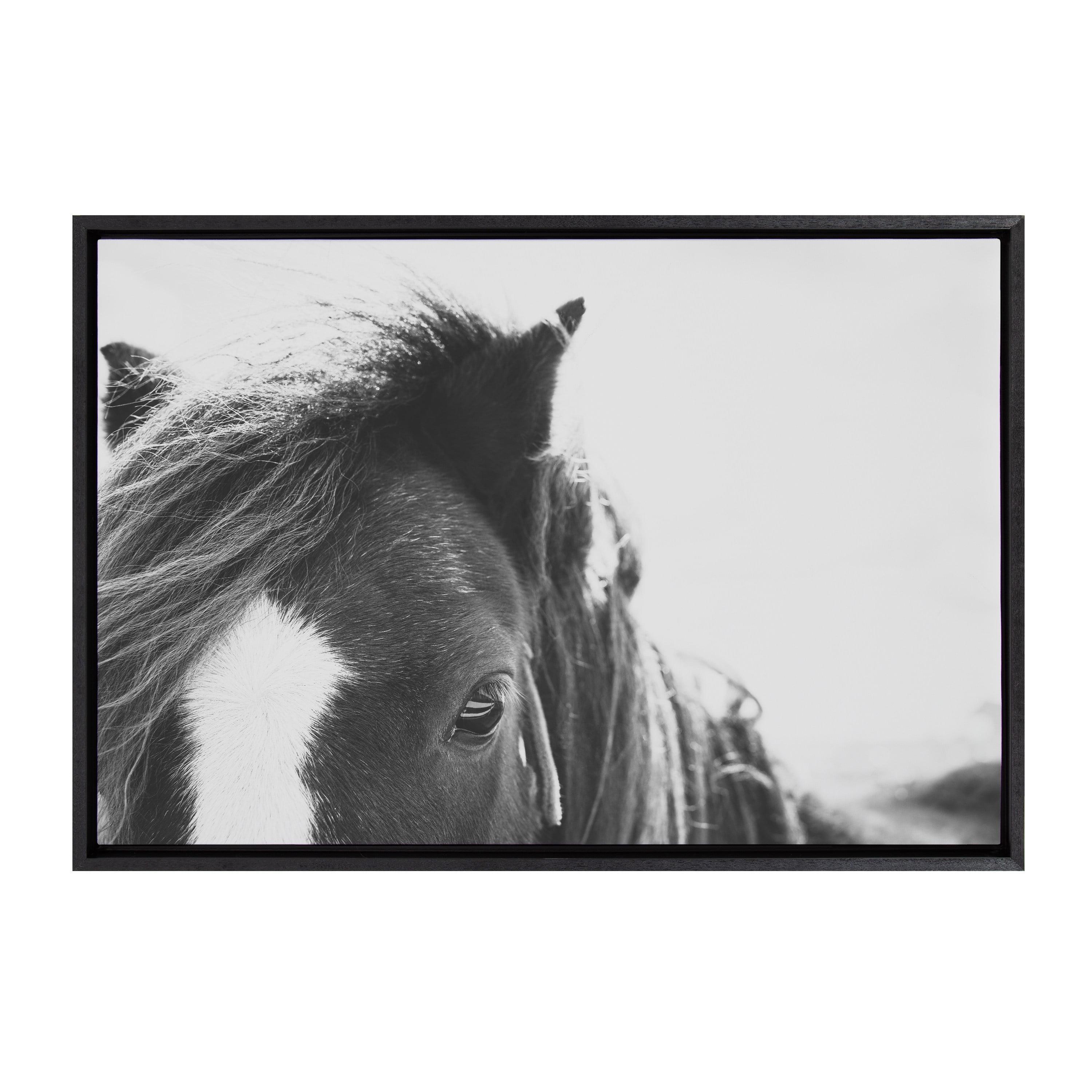 23" x 33" Sylvie Noble BW Framed Canvas by Alicia Abla - Kate & Laurel All Things Decor