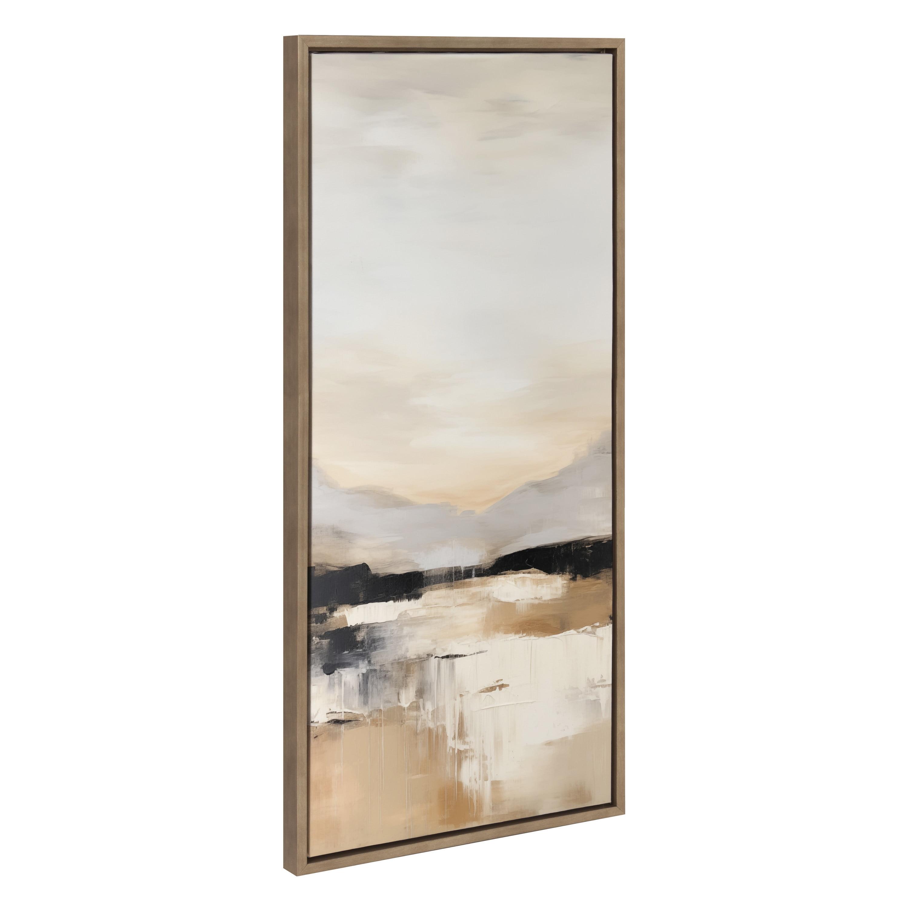 Kate & Laurel All Things Decor 18"x40" Sylvie Peaceful Landscape III Framed Canvas by Amy Lighthall Gold