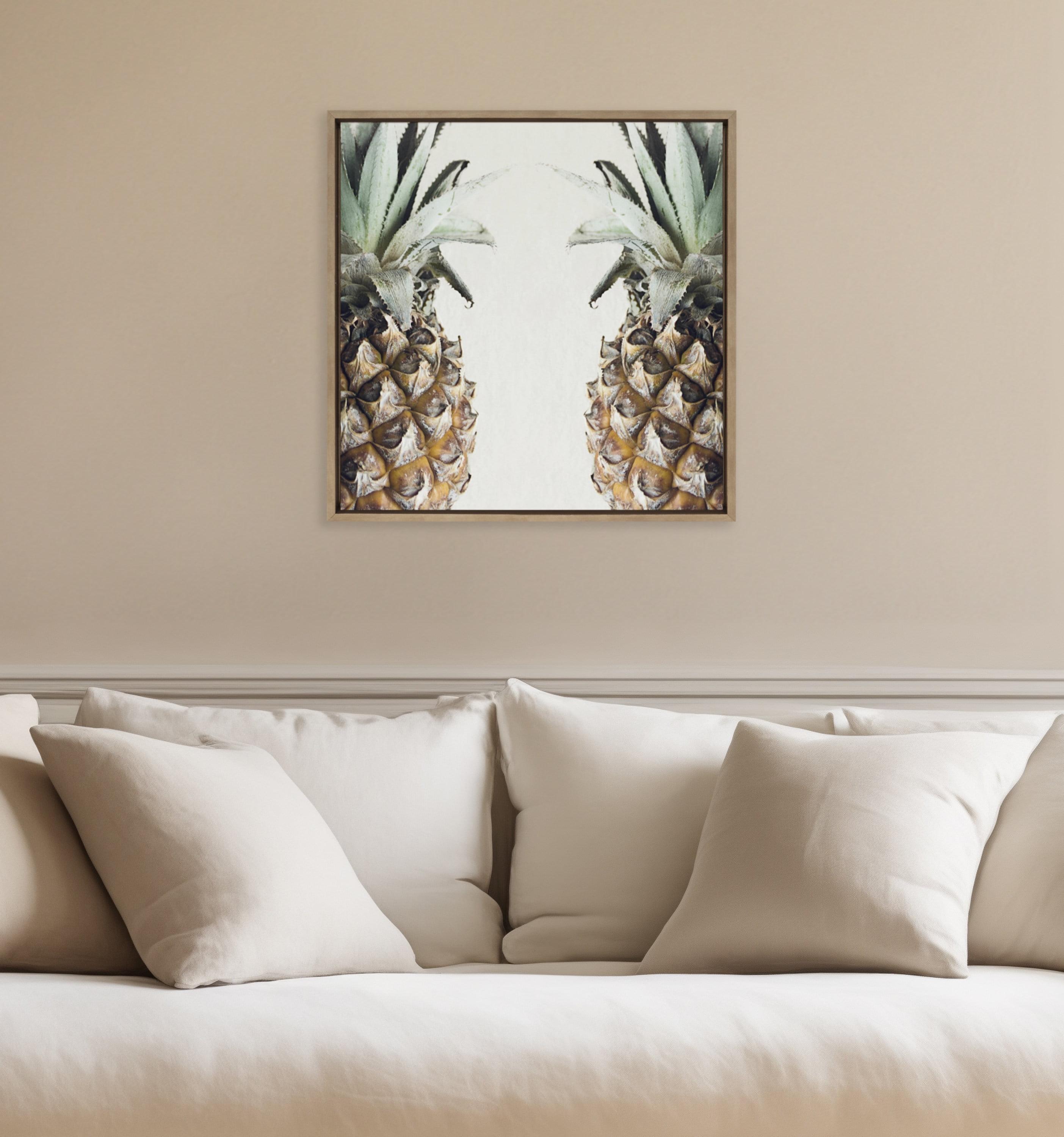 Kate & Laurel All Things Decor 22"x22" Pineapples Framed Canvas by Emiko and Mark Franzen of F2Images Gold