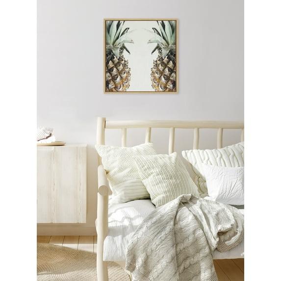 Kate & Laurel All Things Decor 22"x22" Pineapples Framed Canvas by Emiko and Mark Franzen of F2Images Natural
