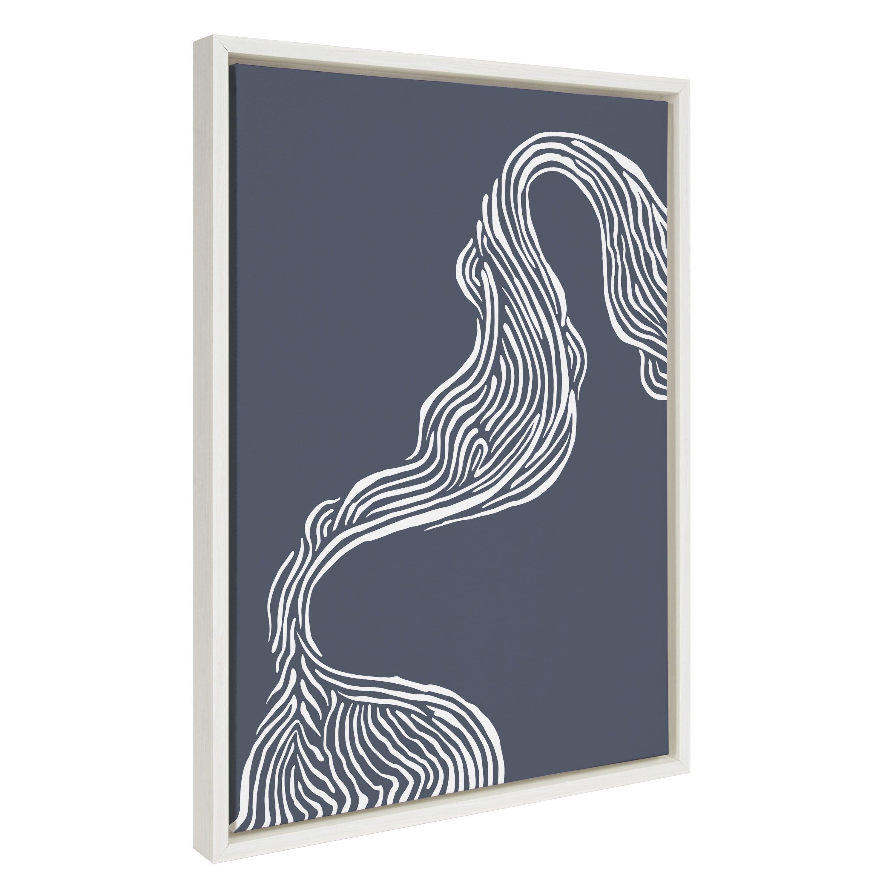 Sylvie River Framed Canvas by Creative Bunch White - Kate & Laurel All Things Decor