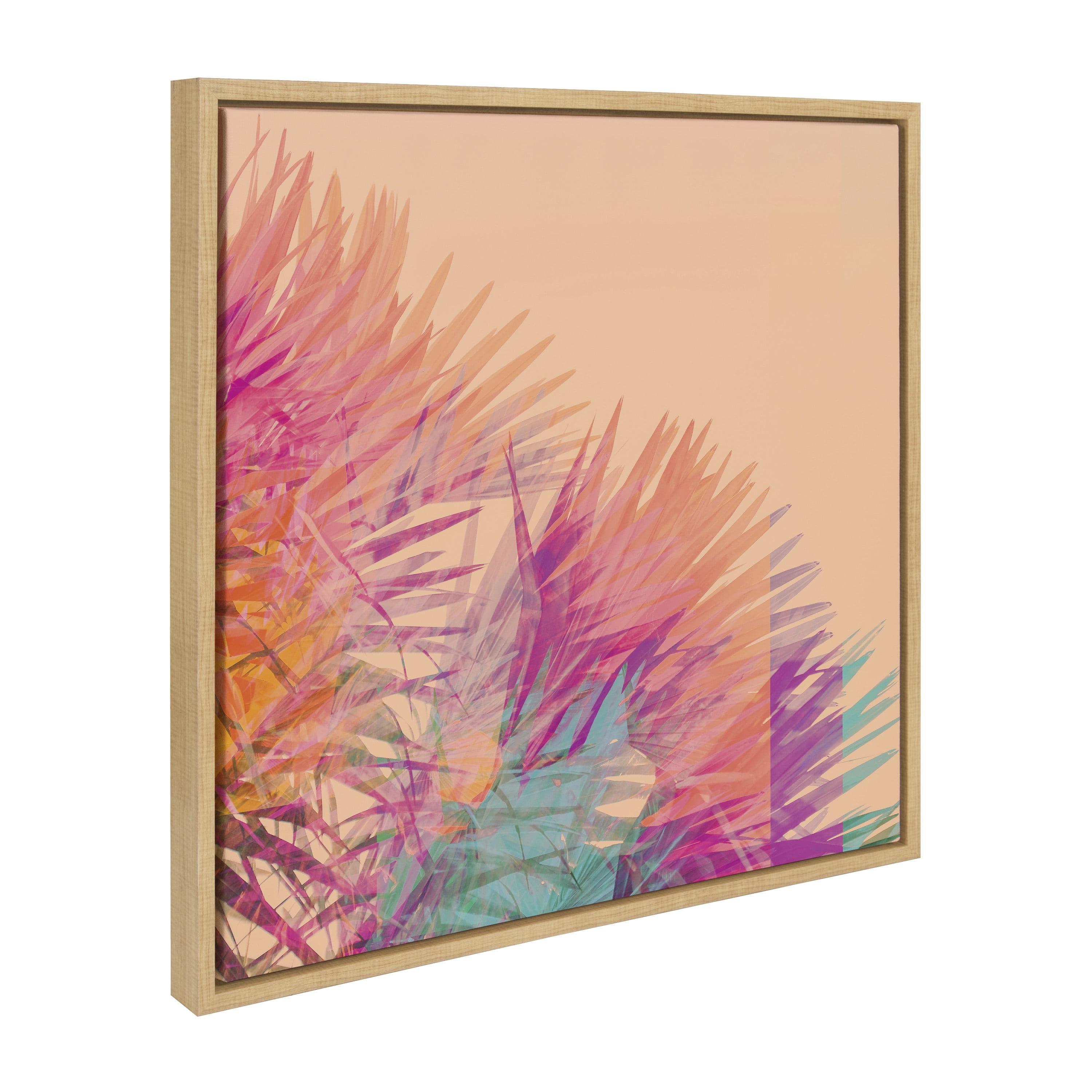 Kate & Laurel All Things Decor 22"x22" Sylvie Sun Burn 2 Wall Art by Alicia Bock Natural: Contemporary Canvas, Framed Digital Art