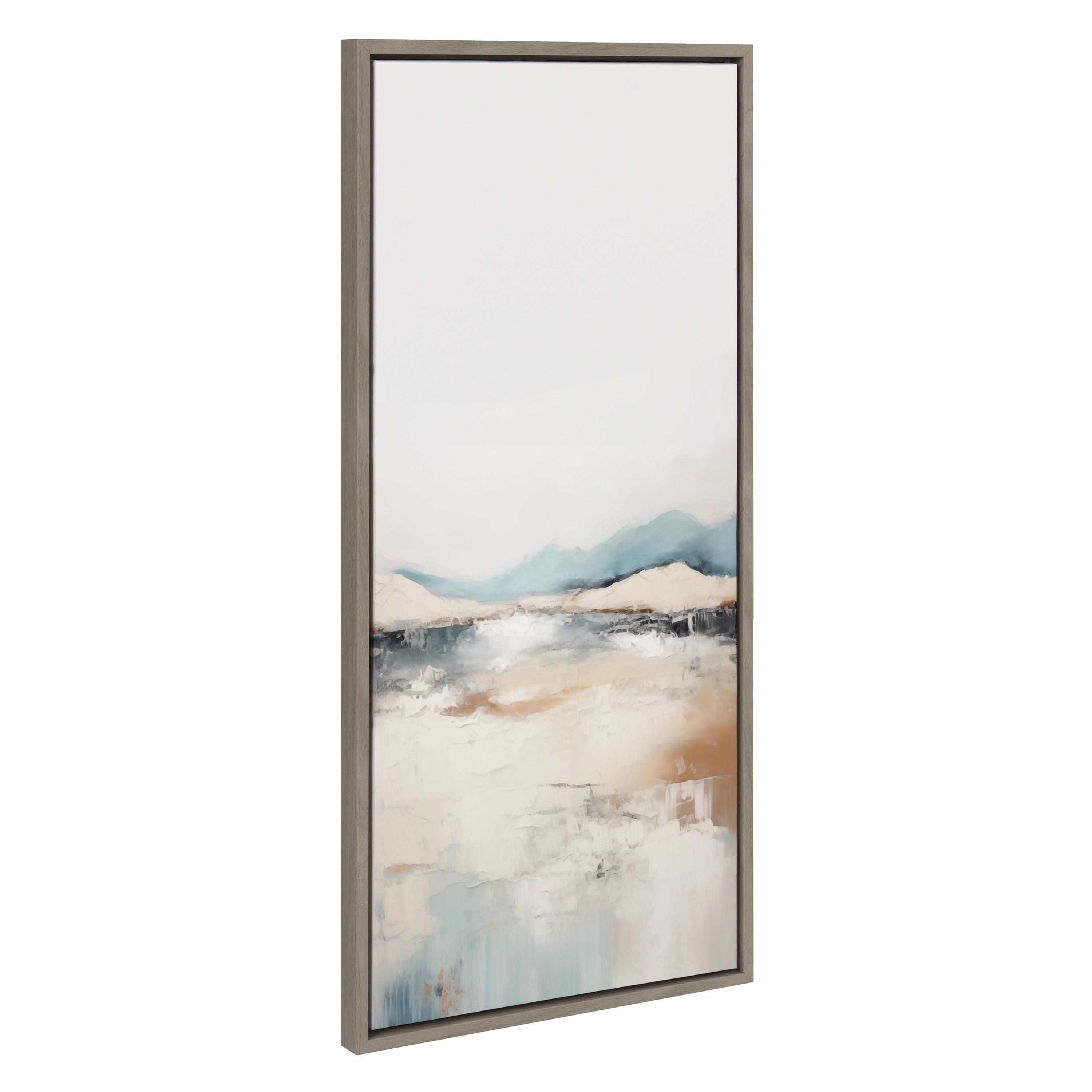 Kate & Laurel All Things Decor 18"x40" Sylvie Tranquil Landscape IV Framed Canvas by Amy Lighthall Gray