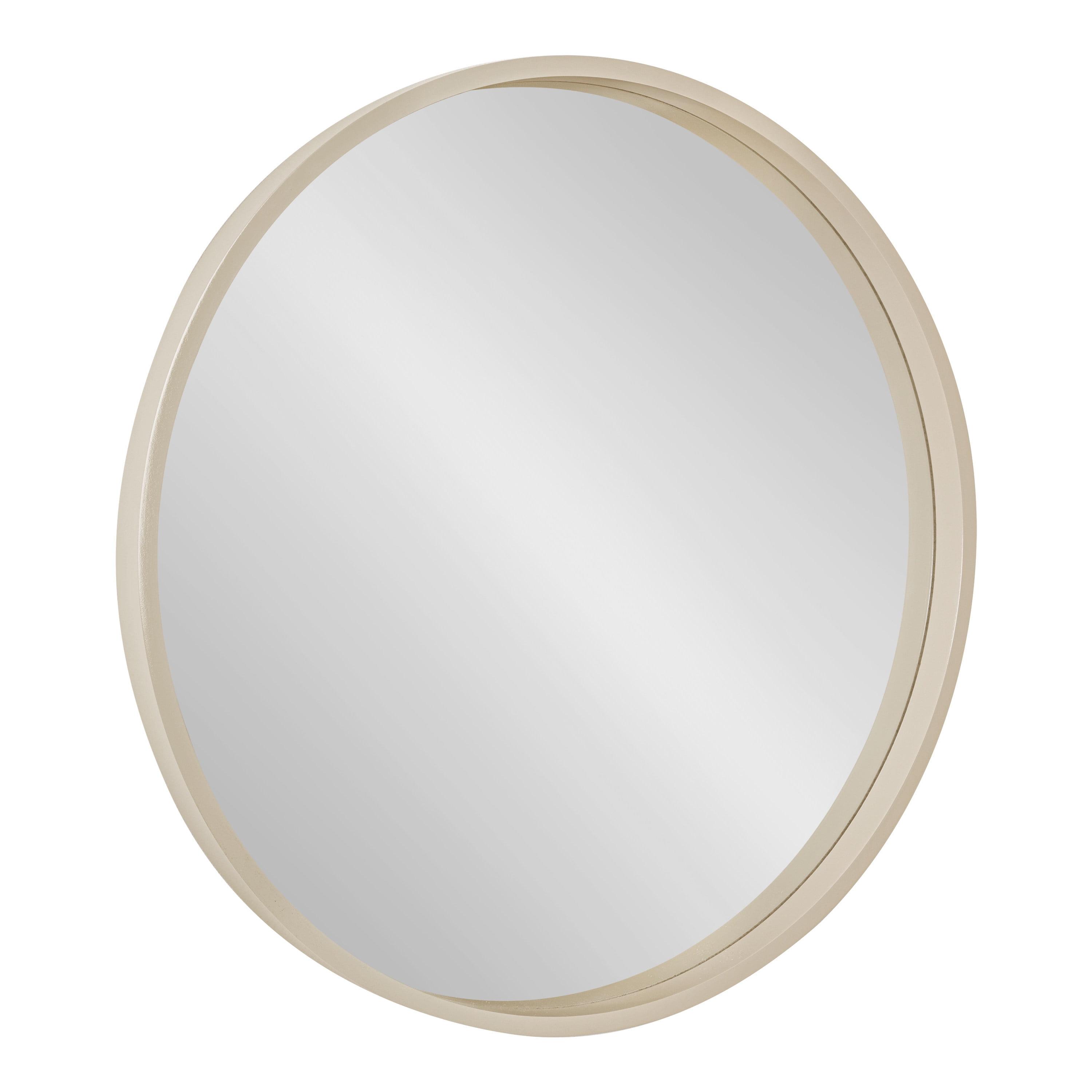 Travis Round Wood Accent Wall Mirror - Kate and Laurel All Things Decor