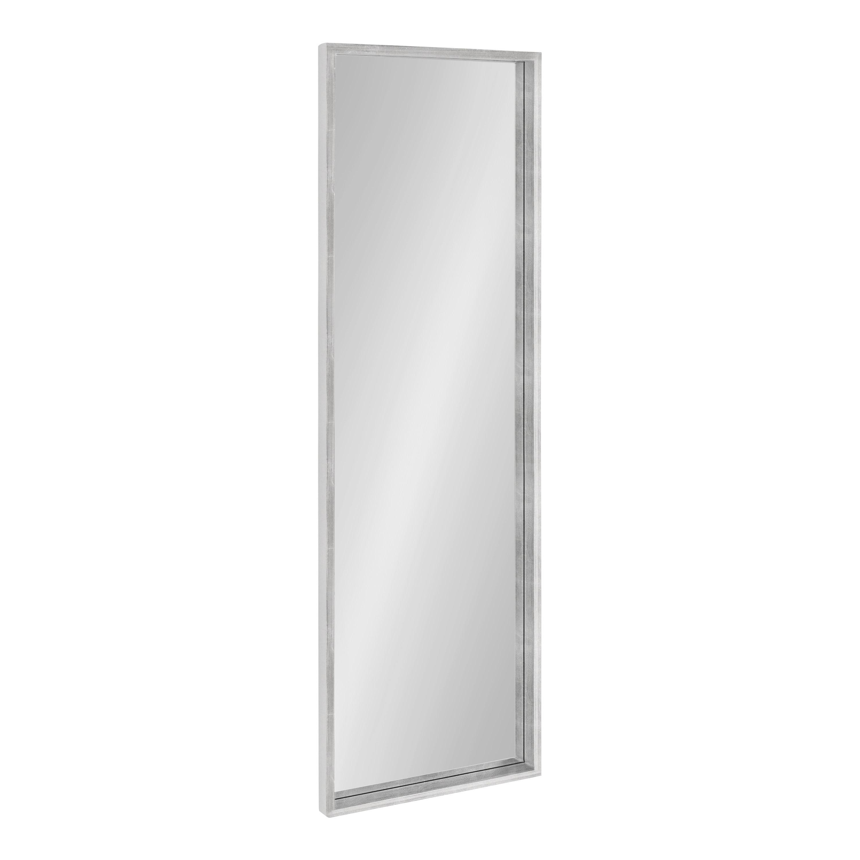 Travis Silver Rectangular Wood Framed Wall Mirror