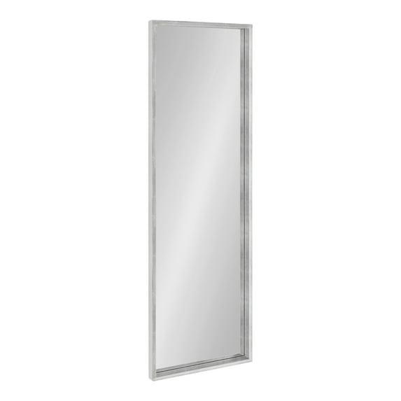 16" x 48" Travis Framed Decorative Wall Mirror Silver - Kate & Laurel All Things Decor: Modern Rectangle, MDF Frame, Wall Mount