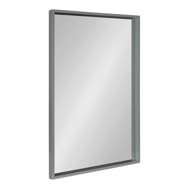 24" x 36" Travis Framed Decorative Wall Mirror Gray - Kate & Laurel All Things Decor