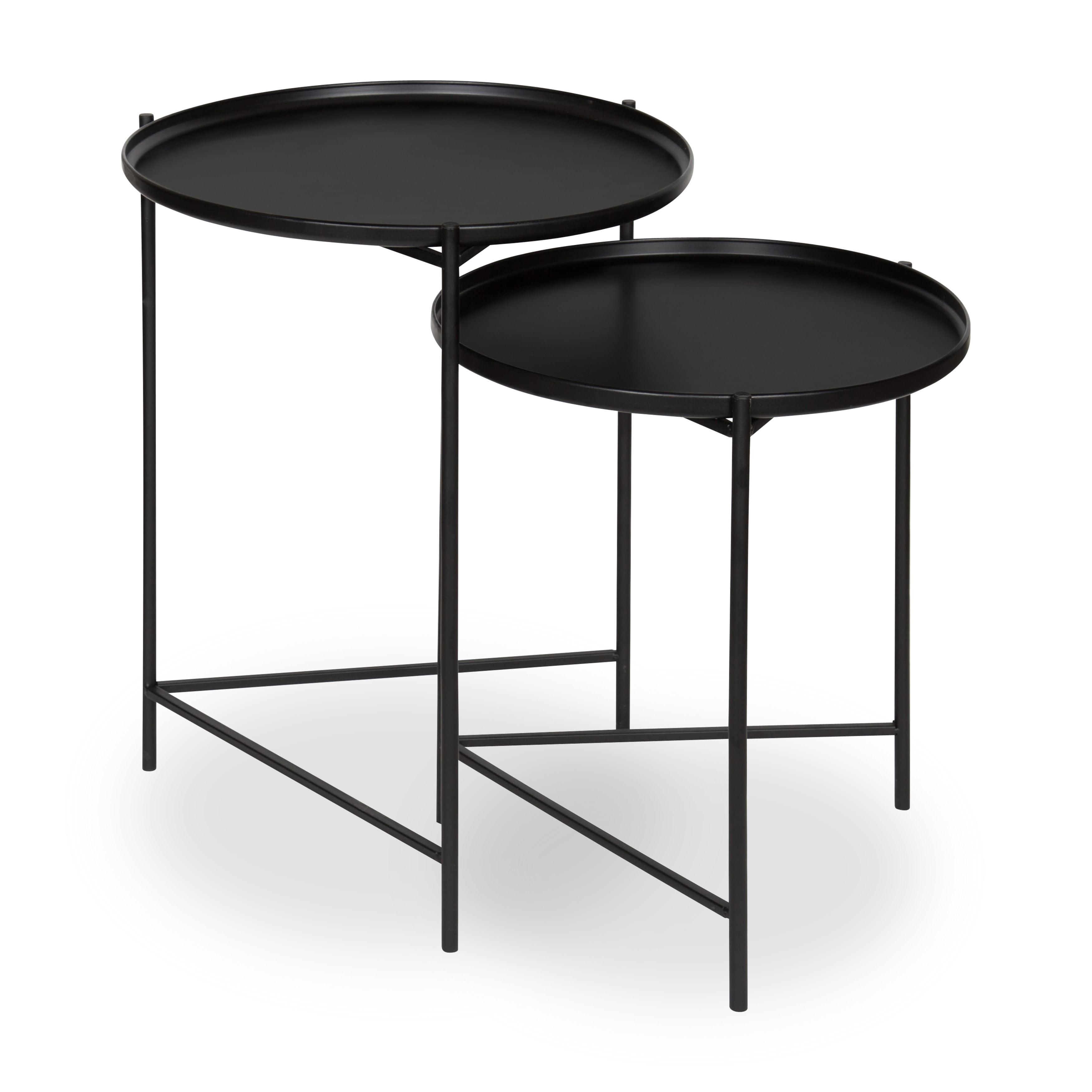 Kate and Laurel Ulani Round Metal Accent Table Set