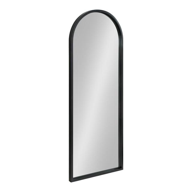 16" x 48" Valenti Tall Framed Arch Mirror Black - Kate and Laurel