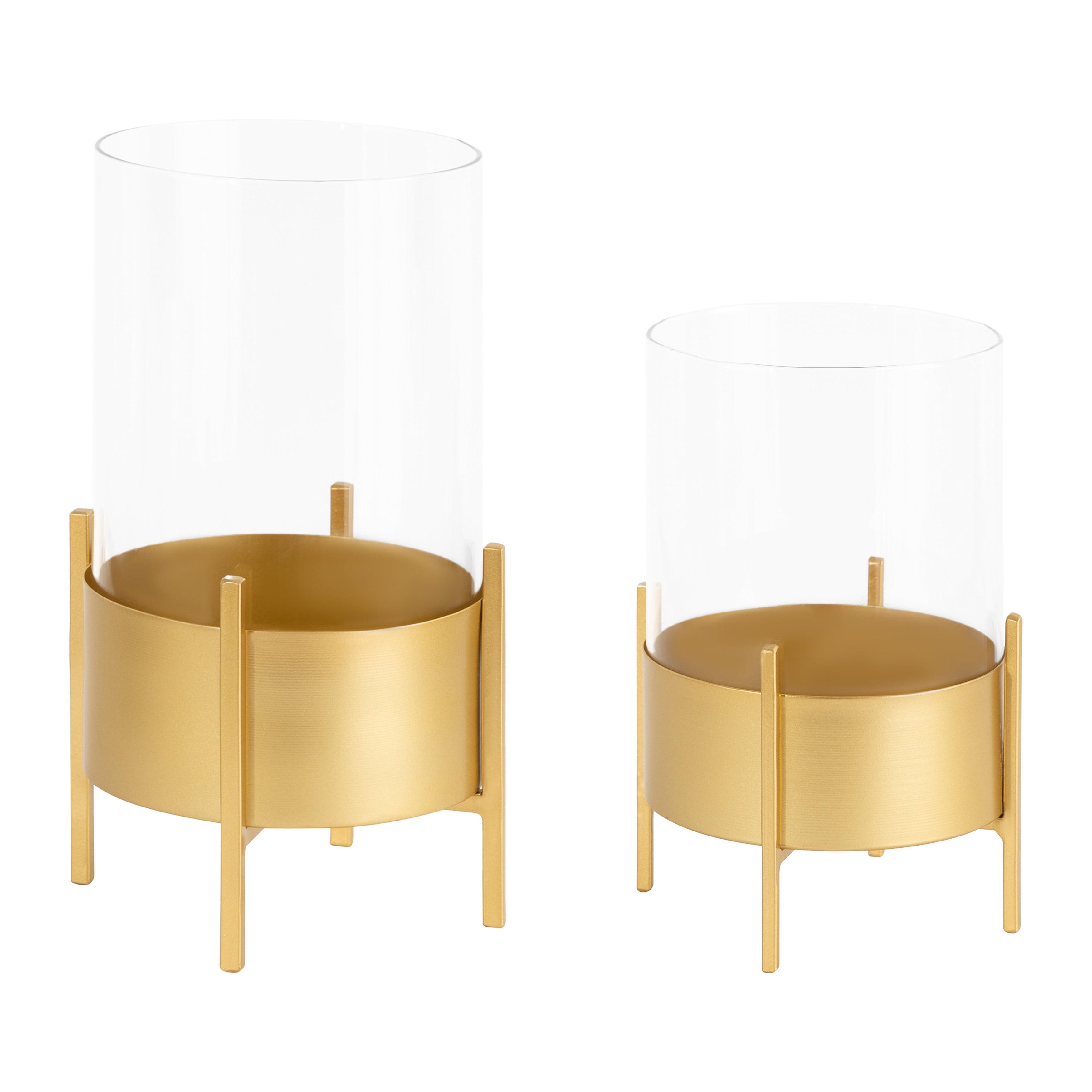 Osiris 2 Piece Metal Tabletop Hurricane Set