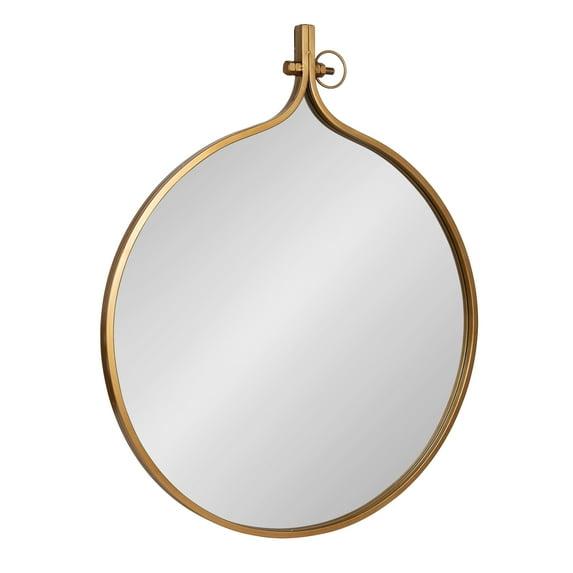 30" x 37" Yitro Metal Framed Wall Mirror Gold - Kate & Laurel All Things Decor