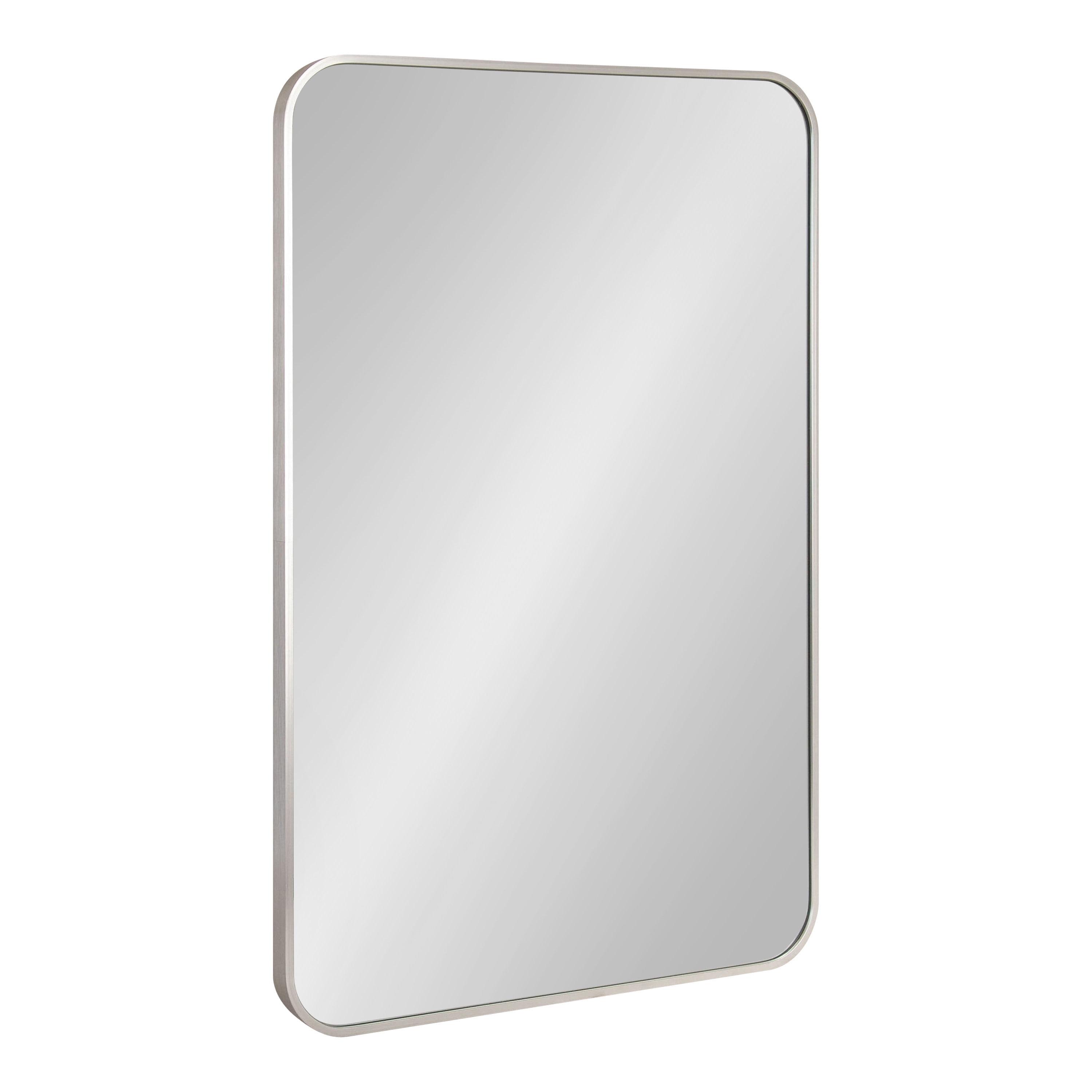 Kate and Laurel Zayda Radius Rectangle Framed Wall Mirror, 20x30, Silver