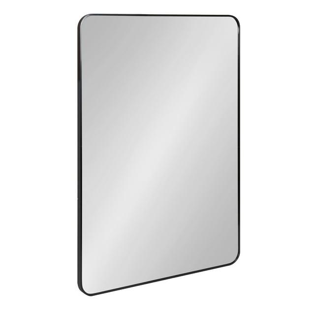 Kate and Laurel Zayda Radius Rectangle Framed Wall Mirror, 30x42, Black