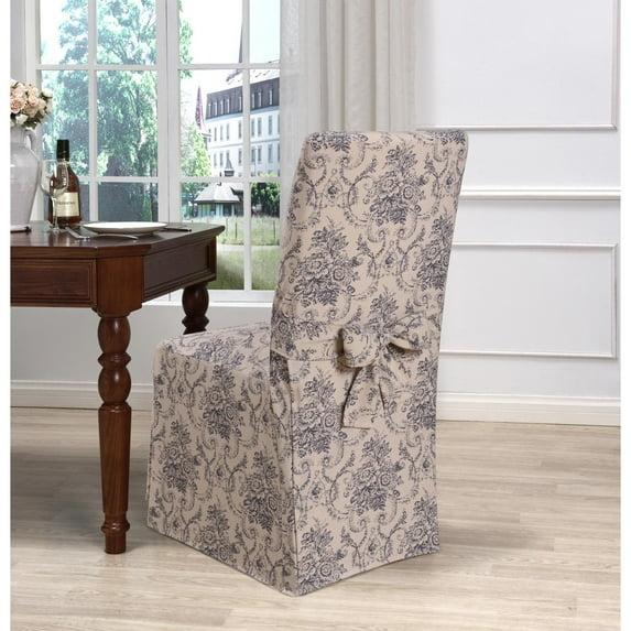 Kathy Ireland Chateau Ding Room Chair Slipcover Navy