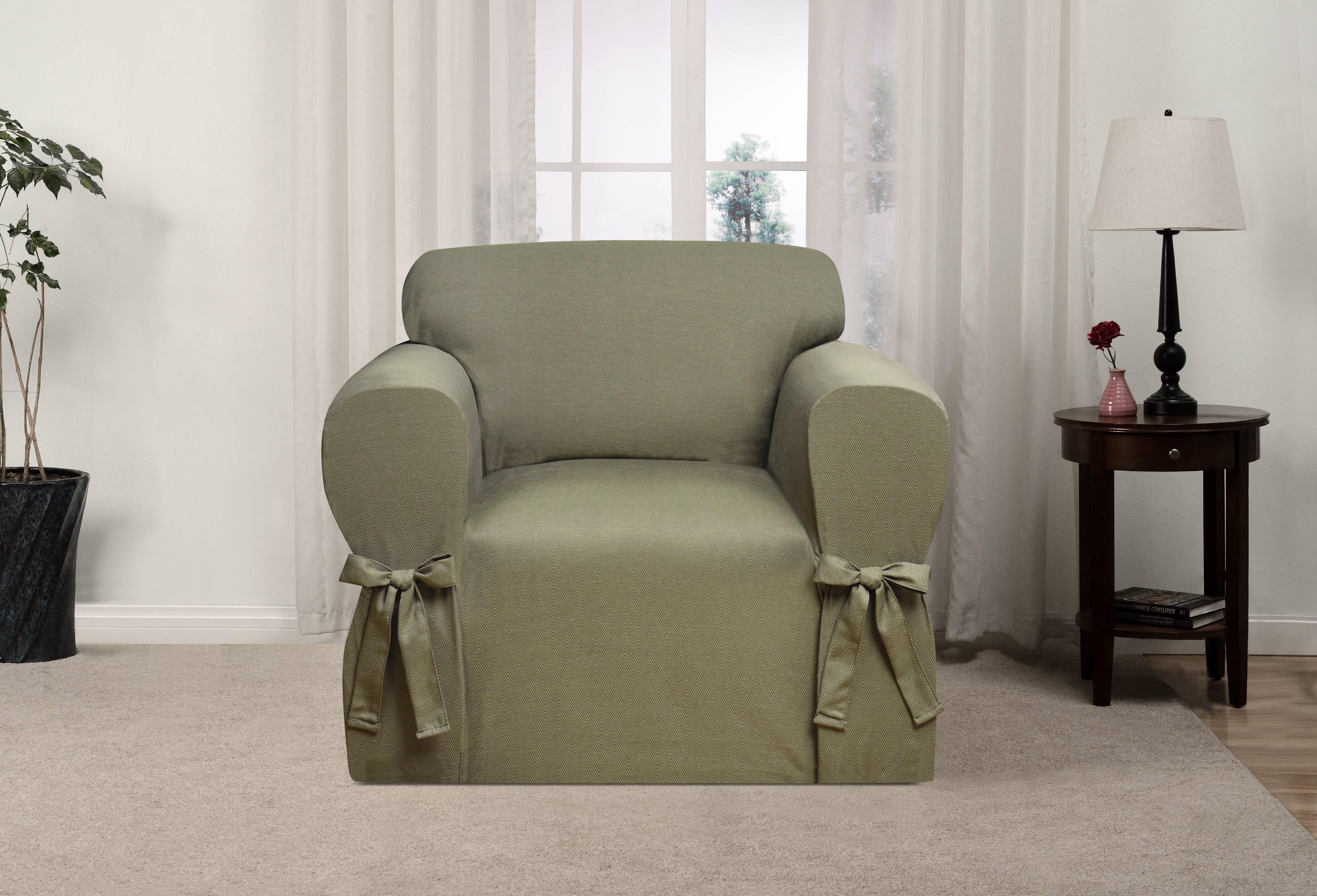 Sage Garden Retreat Easy-Care Polyester Slipcover Chair