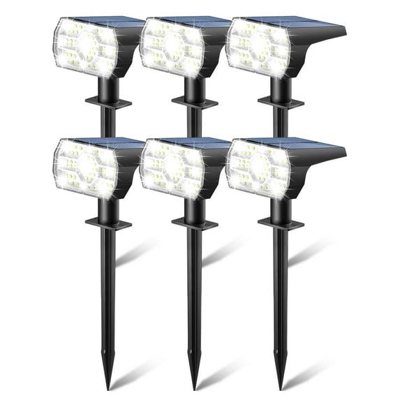 Kaxiida Solar Lights Outdoor Waterproof IP68, 3 Lighting Models Solar Powered Spot Lights Outdoor, 56LED Solar Lights Dusk to Dawn for Yard Patio Garden Pathway Landscape Lighting C80