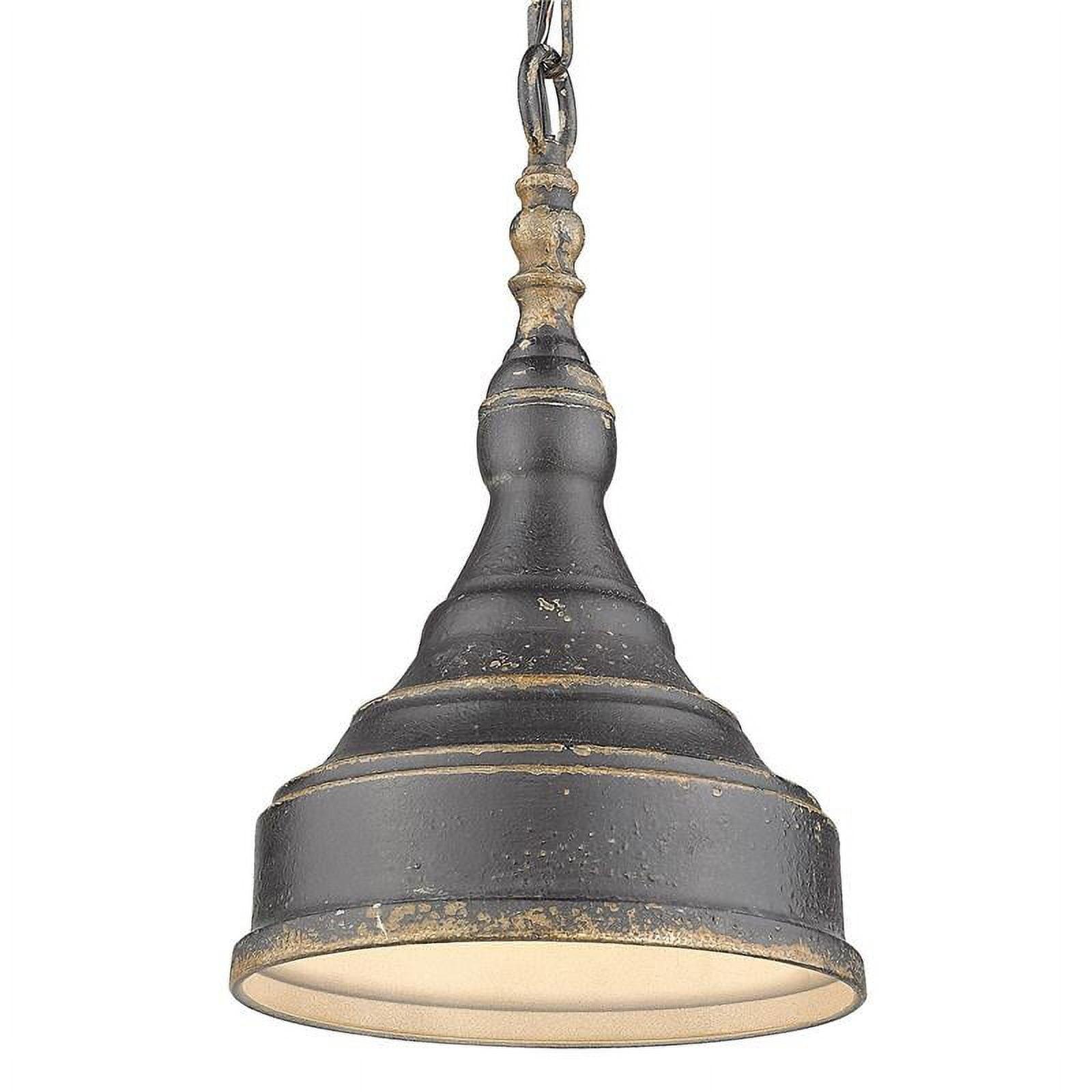 Antique Black Iron Mini Pendant Light