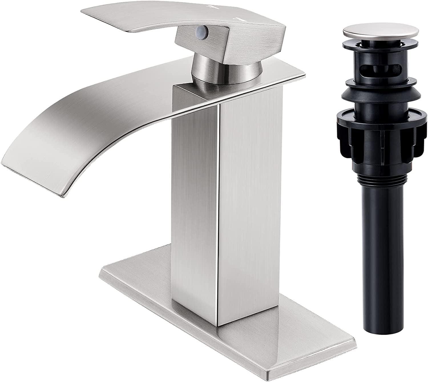 Freestanding Single-handle Bathroom Faucet with Drain Assembly