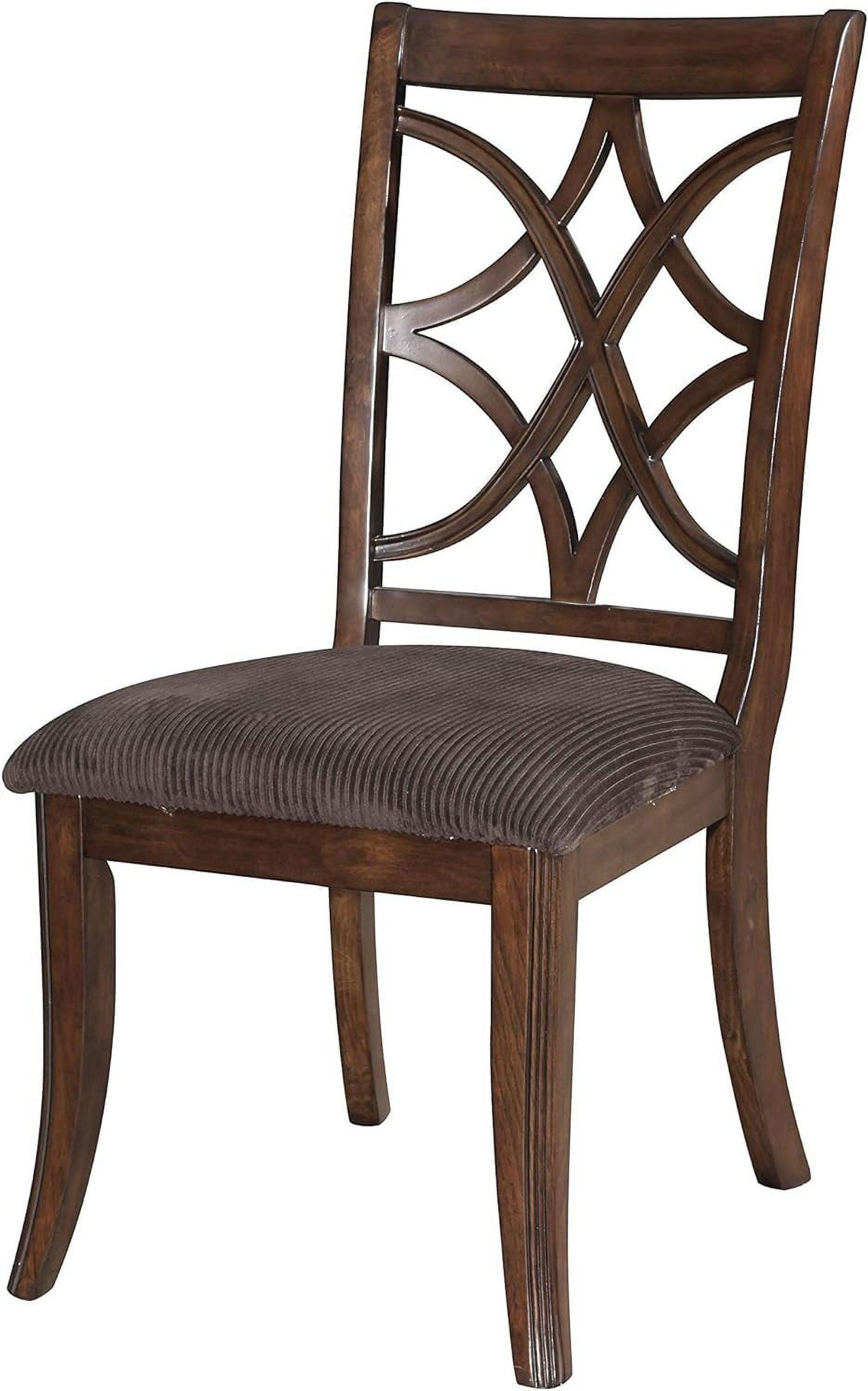 High Cross-Back Brown Arm Chair in Walnut Finish