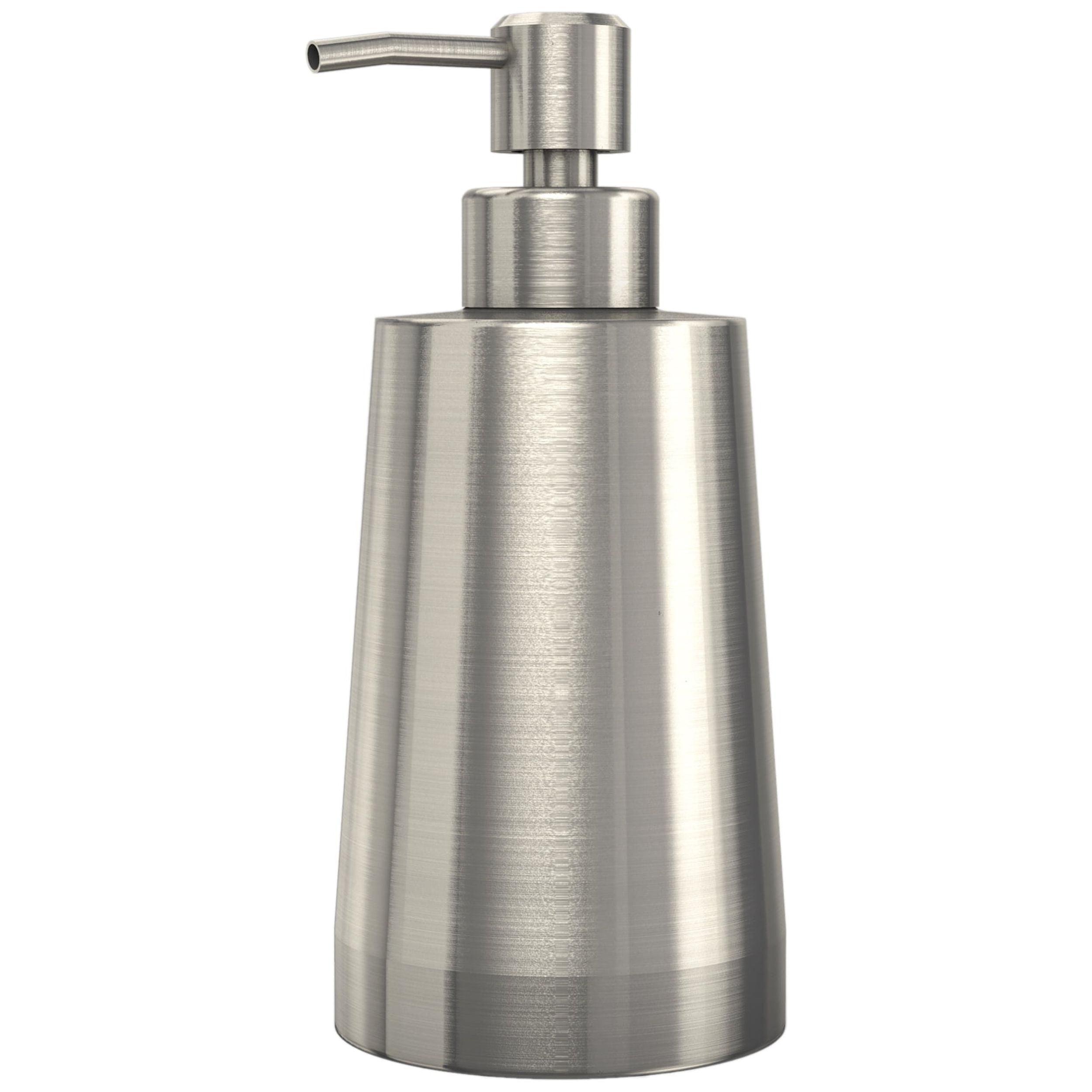 Brushed Nickel Freestanding Countertop Soap and Lotion Dispenser