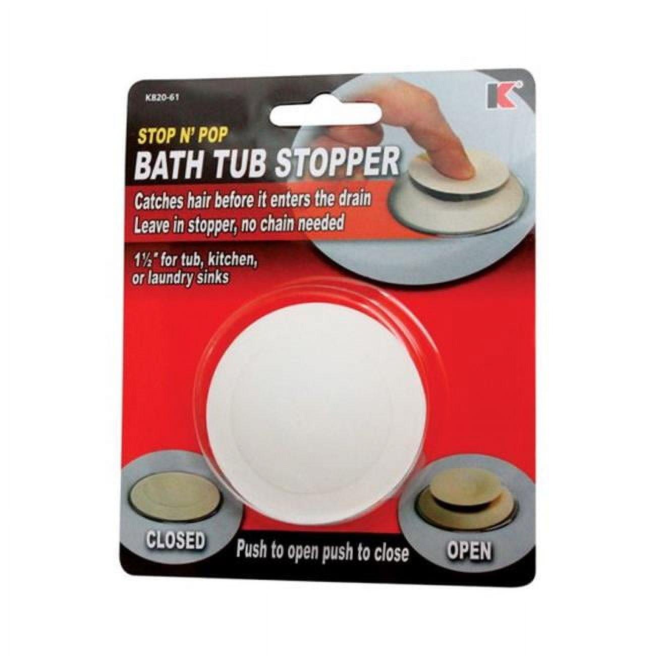 Universal White Pop Up Bath Tub Drain Stopper