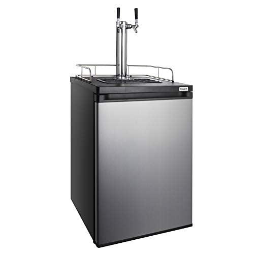 Kegco Kegco 5.6 Cubic Feet Dual Tap Freestanding Kegerator with Adjustable Temperature