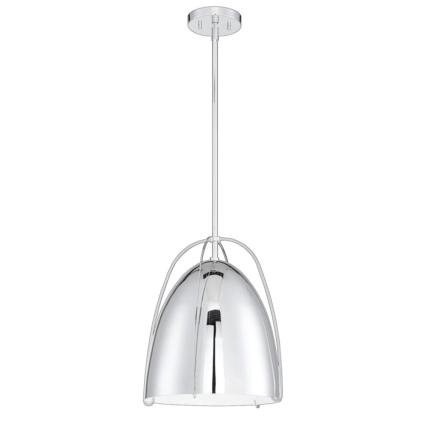 Alina Chrome Adjustable 1-Light Pendant with Swivel Feature