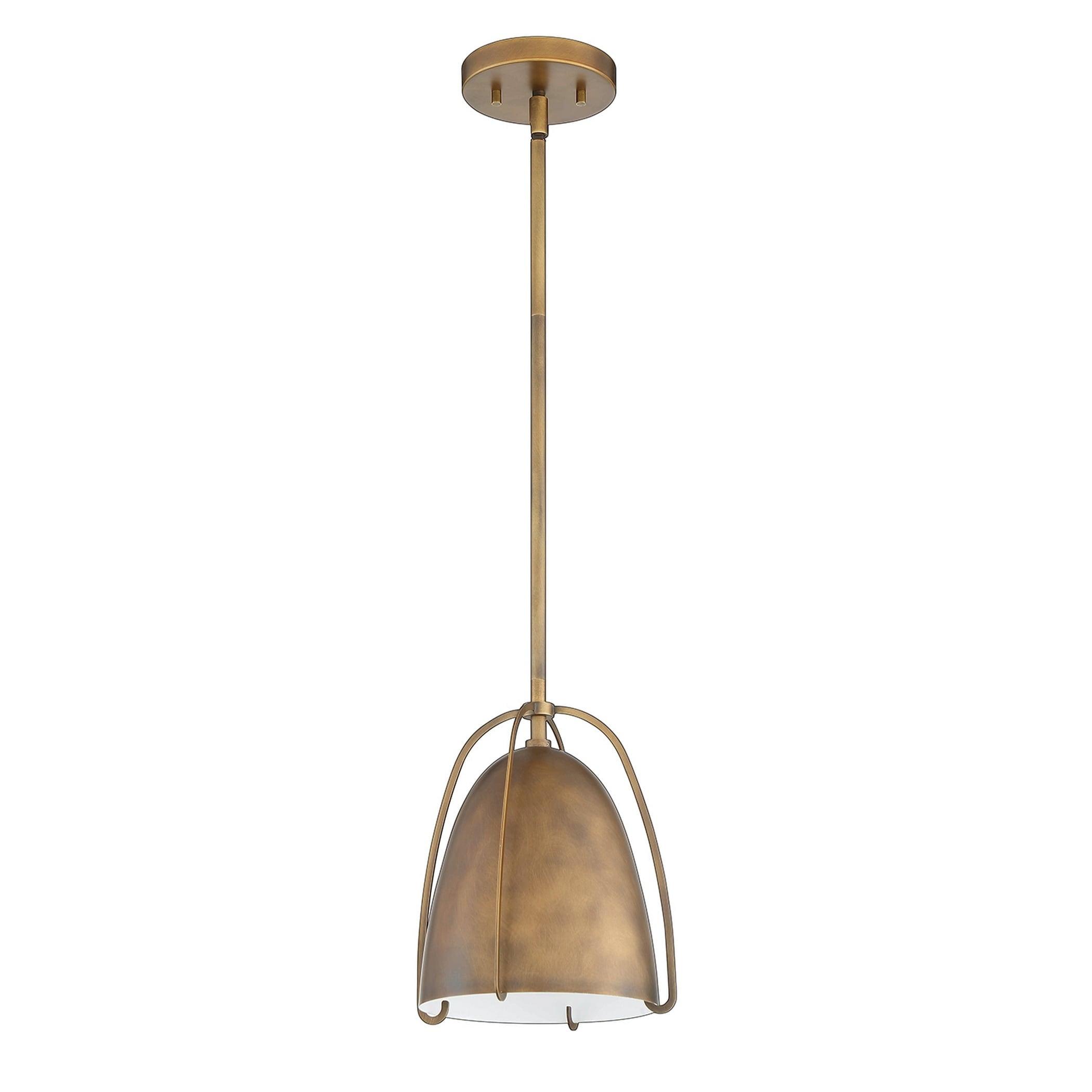 Alina Mini Brass 1-Light Pendant with Adjustable Height