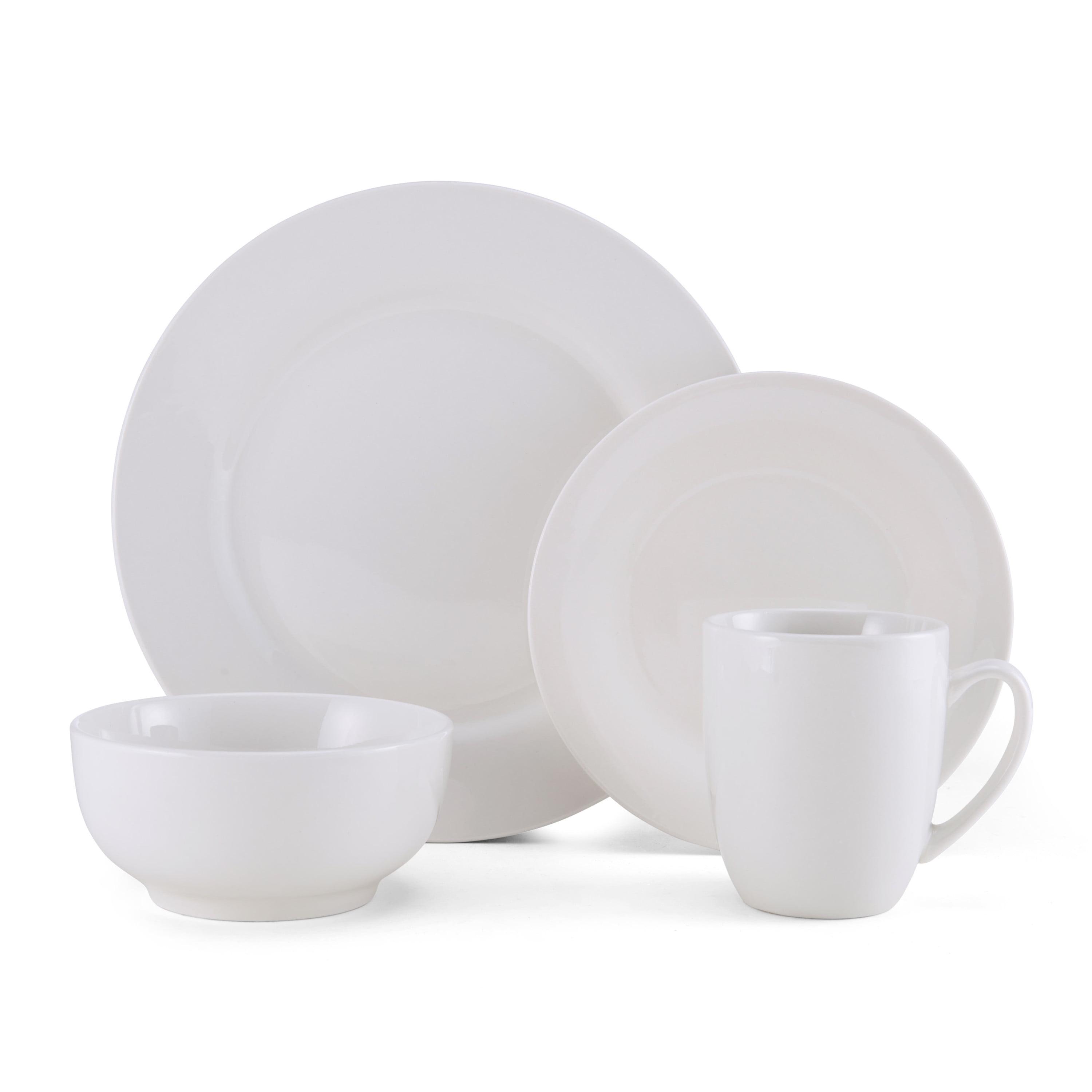 Kendall White Porcelain 16-Piece Dinnerware Set