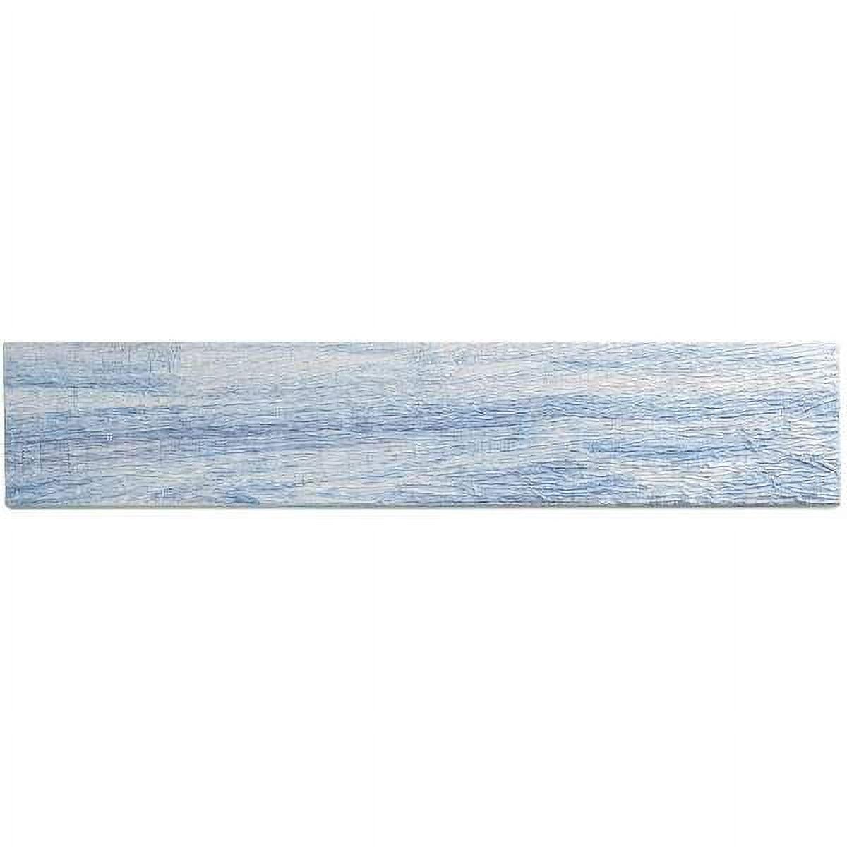 Kendel 3" x 14" Ash Blue Glass Wood Look Subway Tile