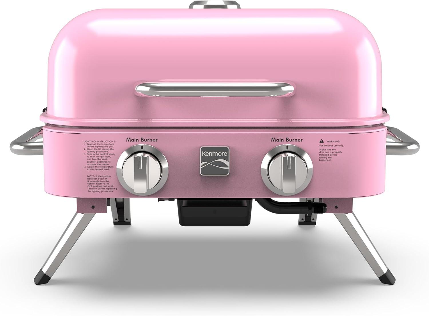 Kenmore 2-Burner Portable Tabletop Retro Gas Grill
