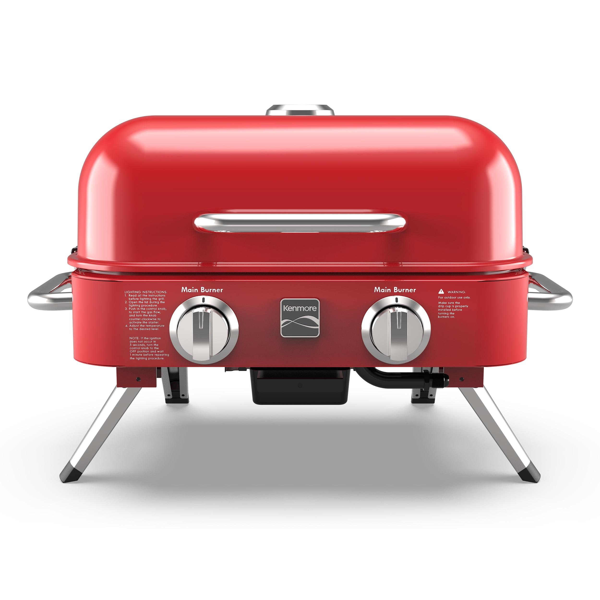 Kenmore Red 2-Burner Portable Tabletop Propane Gas Grill