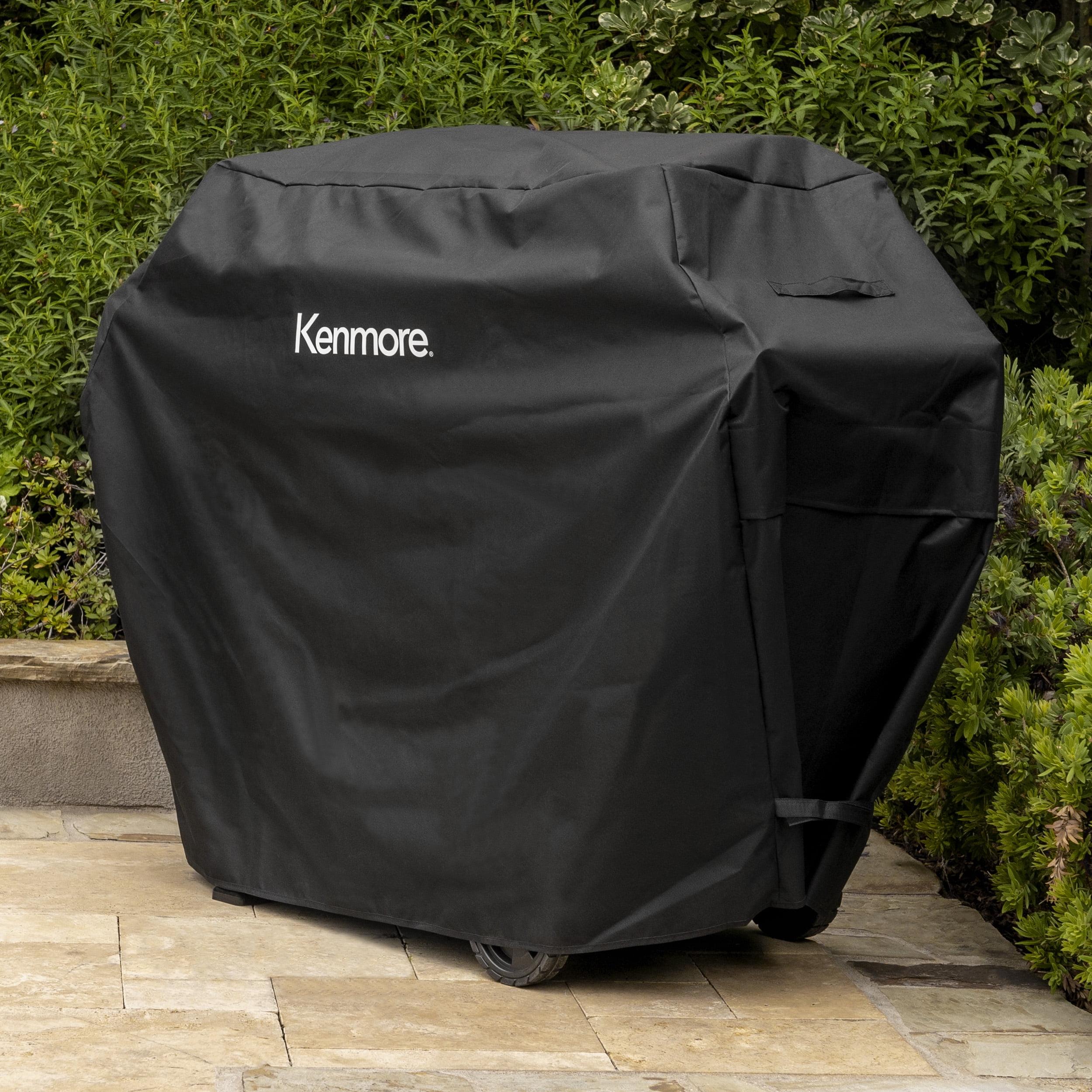 Kenmore 56-Inch Black Heavy-Duty Grill Cover with Polyester Backing