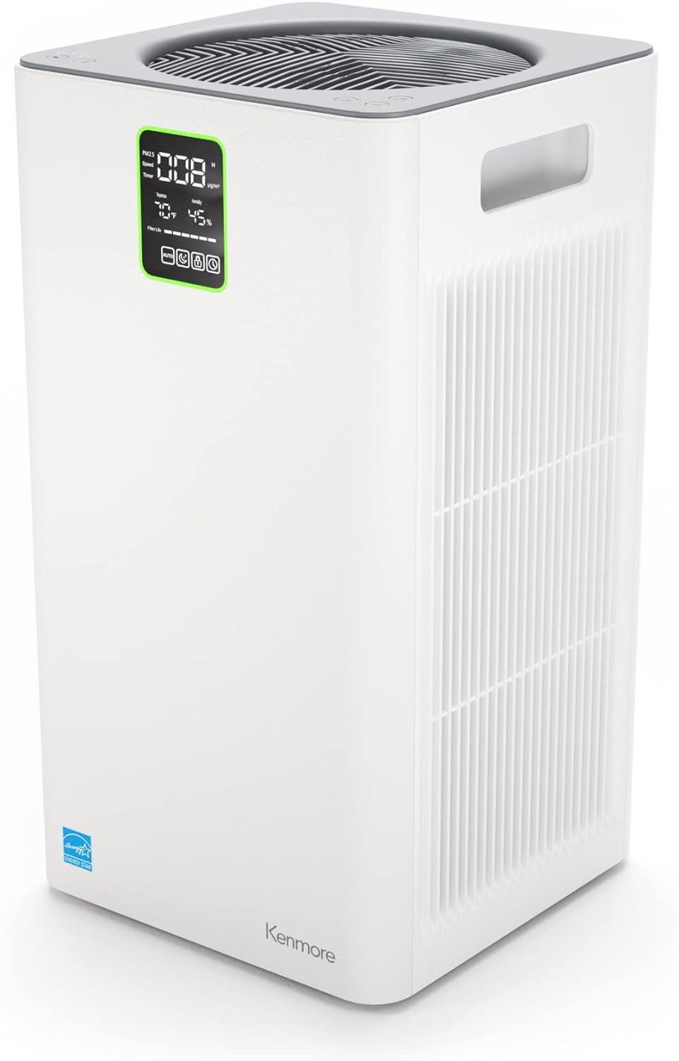 Kenmore PM3020, 1500 Sq Ft H13 True HEPA Air Purifier, 3-Stage Filtration System