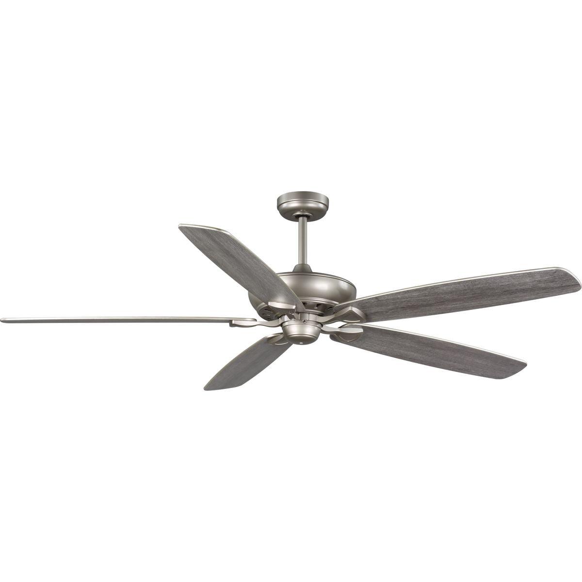 New Kennedale Collection 72" Five-Blade DC Motor Transitional Ceiling Fan Grey Weathered Wood/Silver