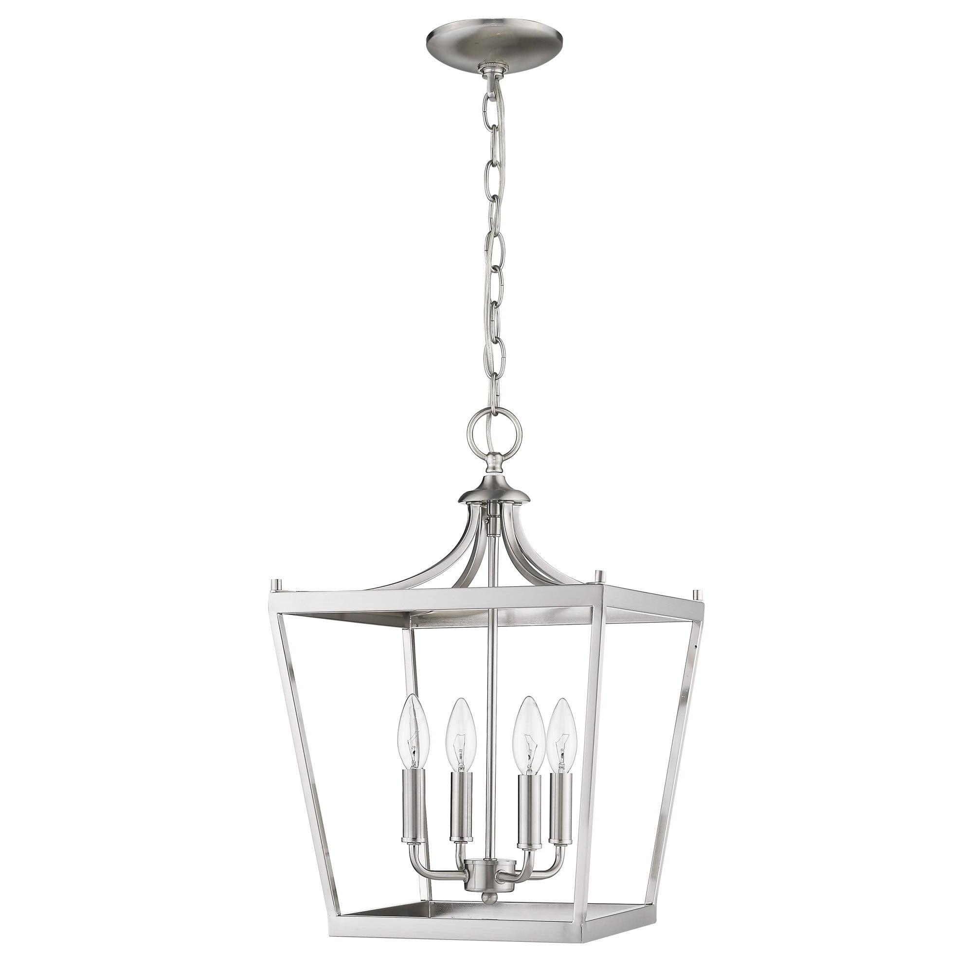 Kennedy 20" Satin Nickel Open Cage Pendant Light