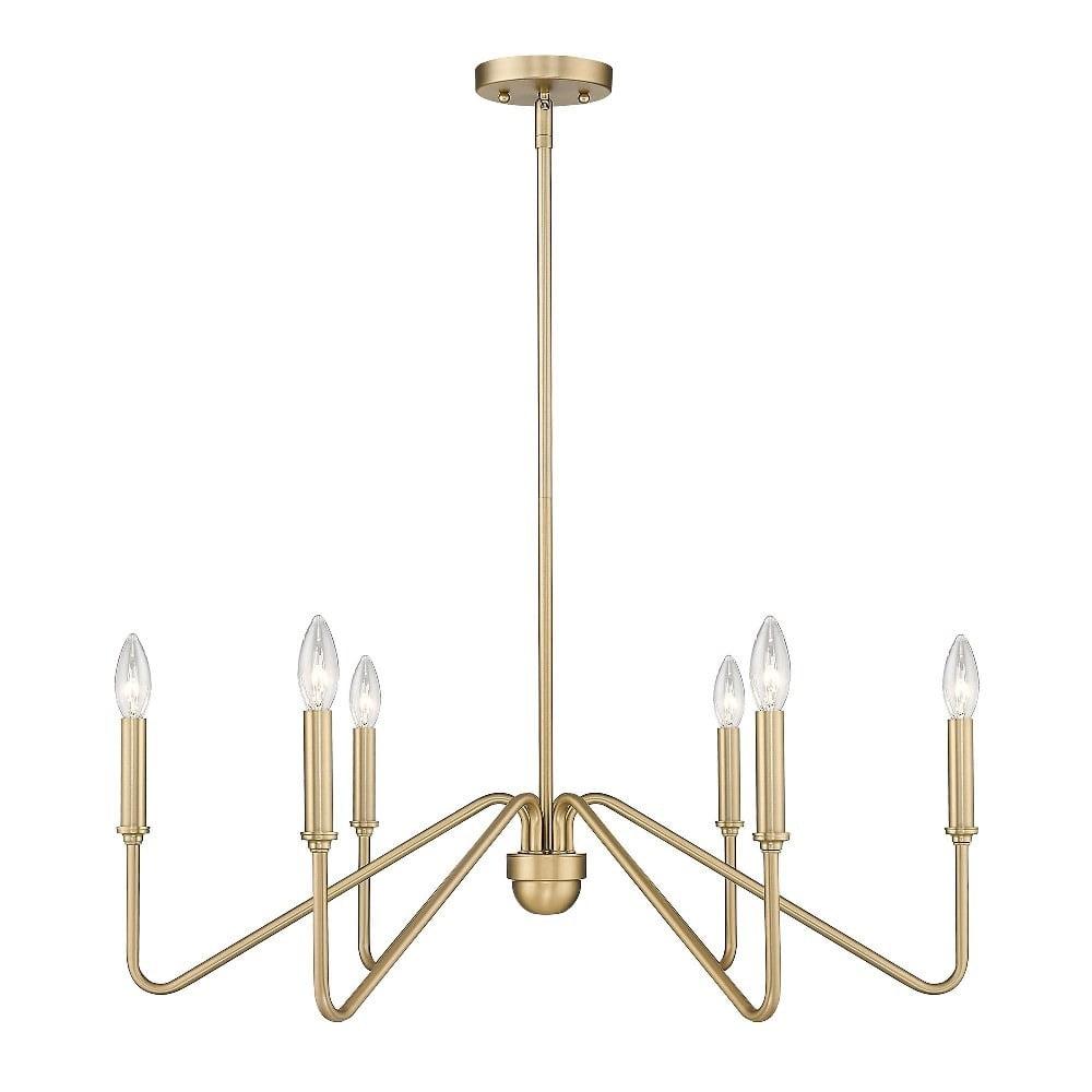 Kennedy Brushed Champagne Bronze 6-Light Chandelier