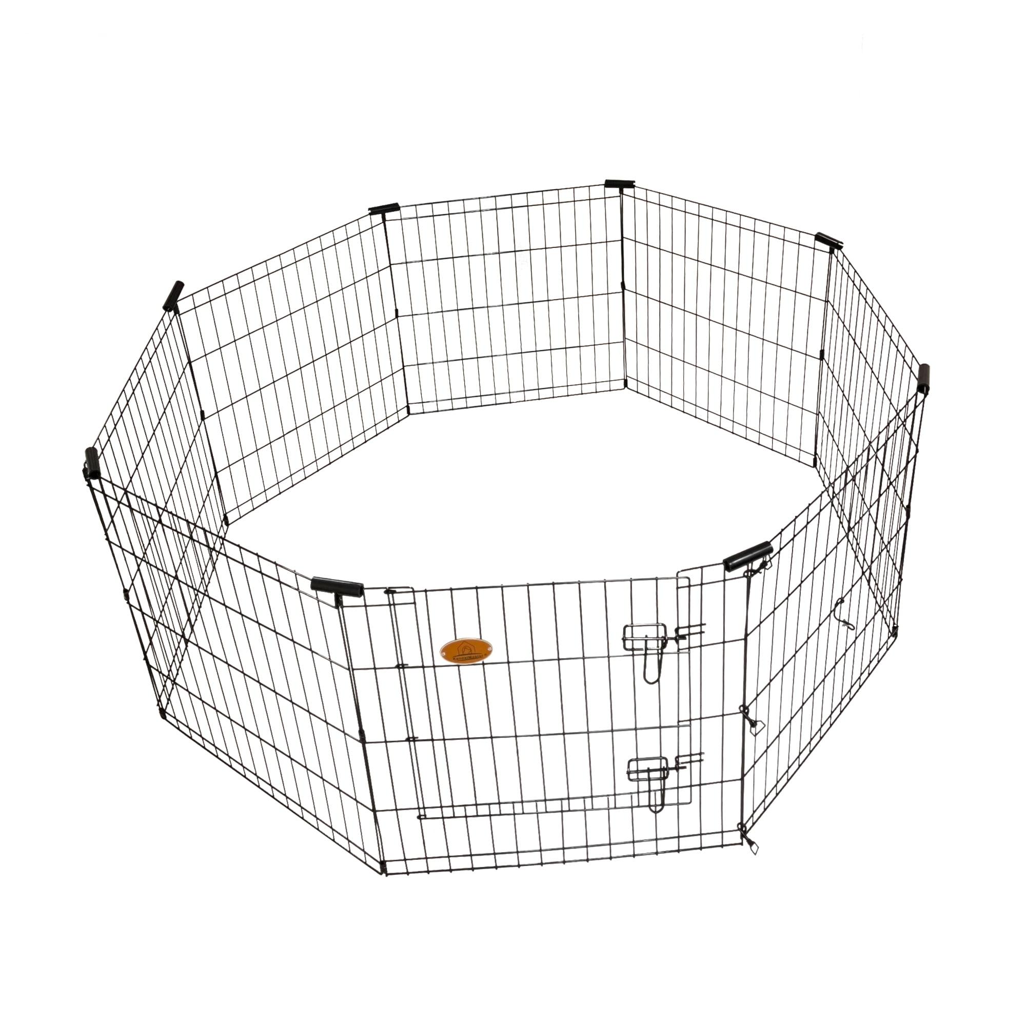 KennelMaster 8-Panel 30 in. H x 24 in. W Exercise Playpen with Gate