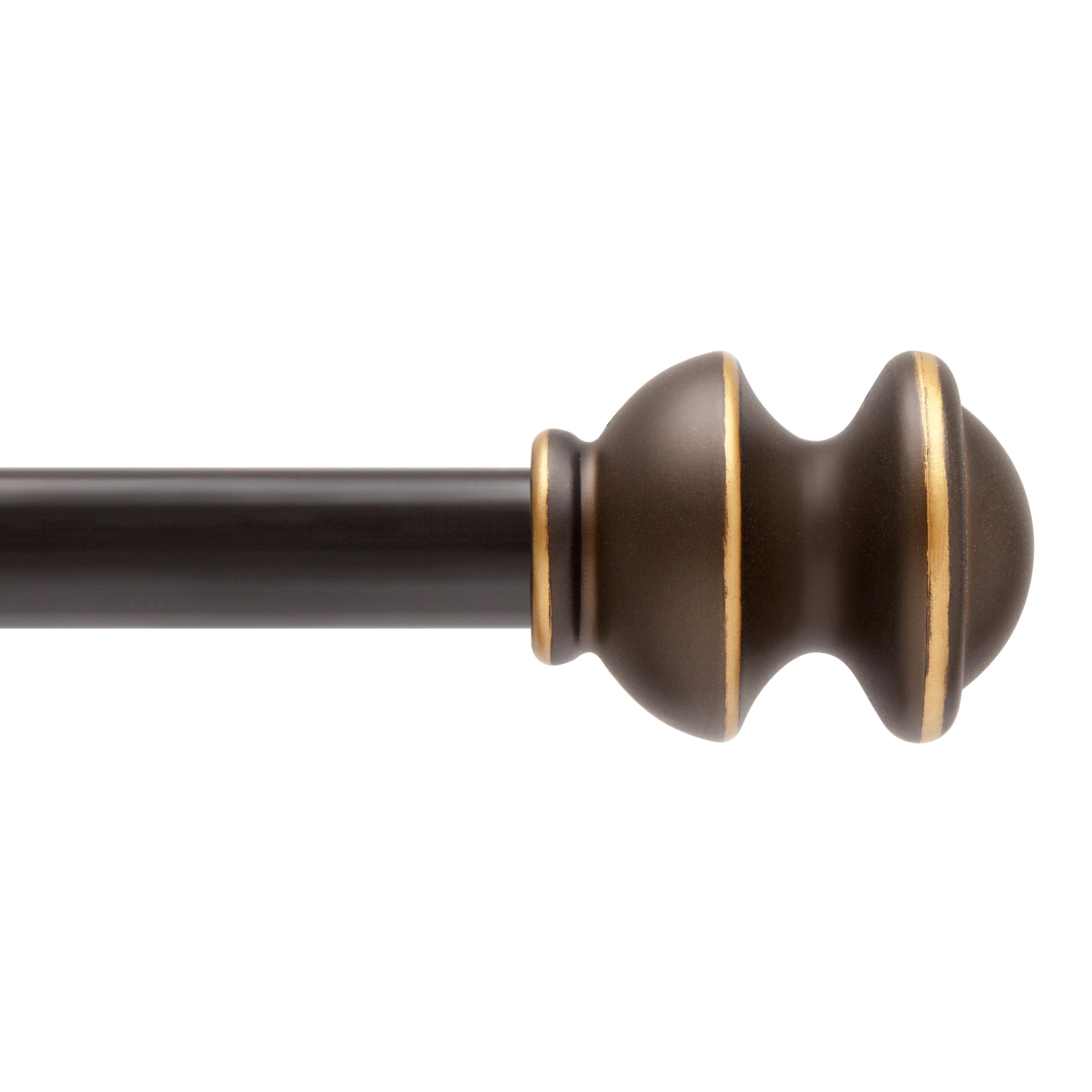 Kenney® Kendall 5/8" Standard Decorative Window Curtain Rod, 28-48", Oil Rubbed Bronze