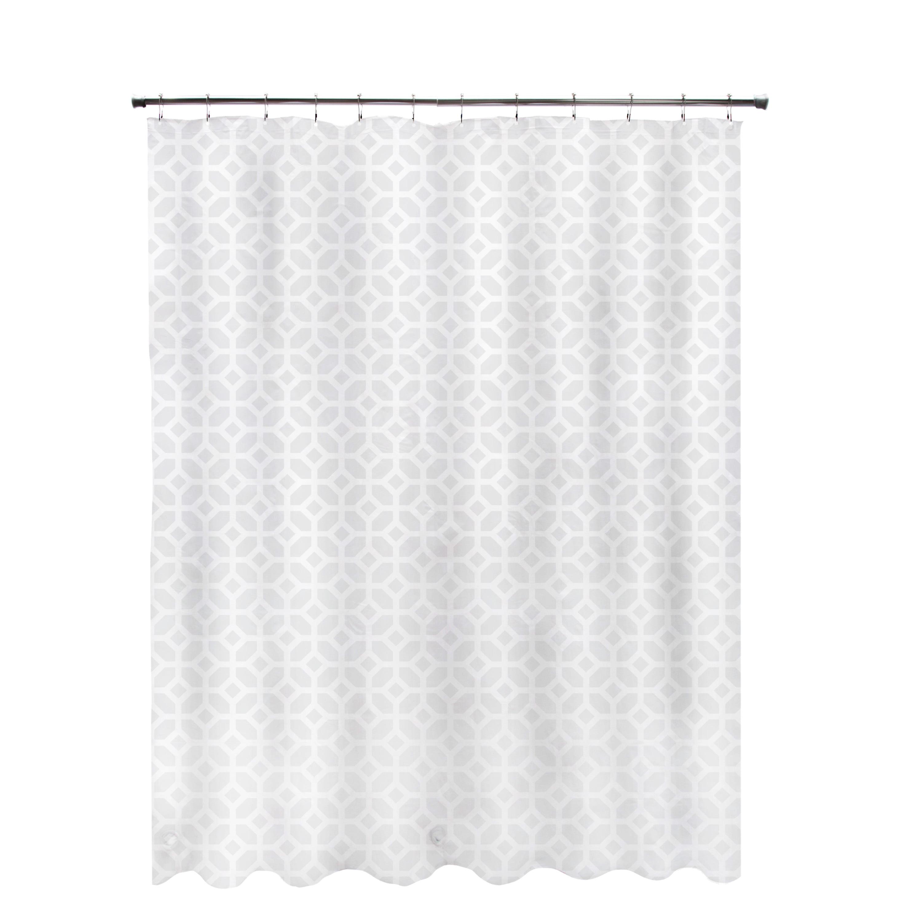 Geometric Frost Medium Weight PEVA Shower Curtain Liner 70" x 72"