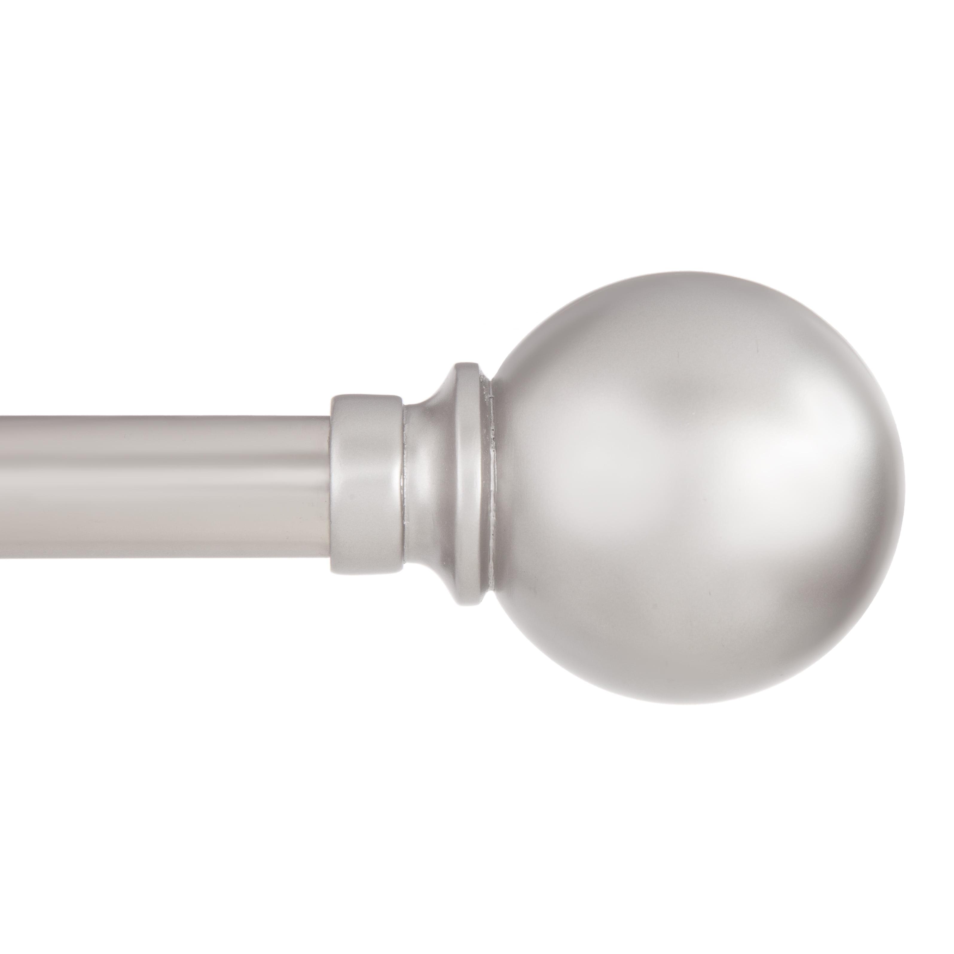 Kenney Manchester Mercer 3/4" Brushed Nickel Single Curtain Rod