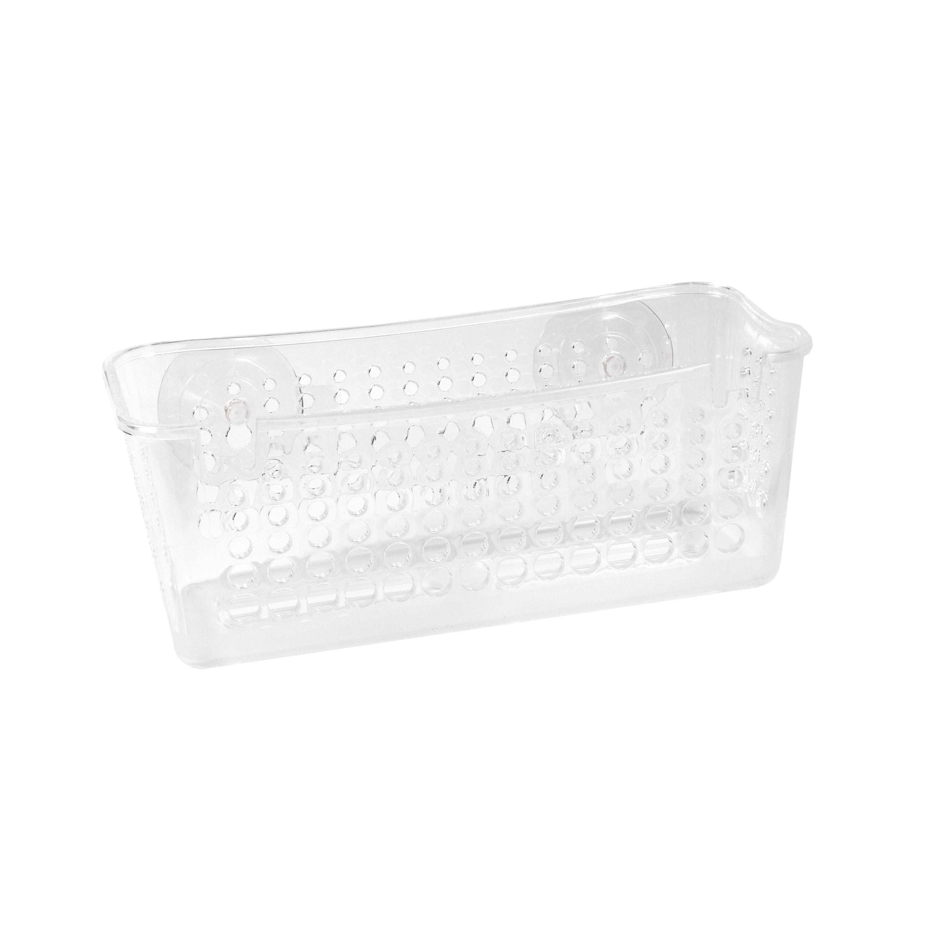 Clear Plastic Suction Cup Shower Basket Caddy