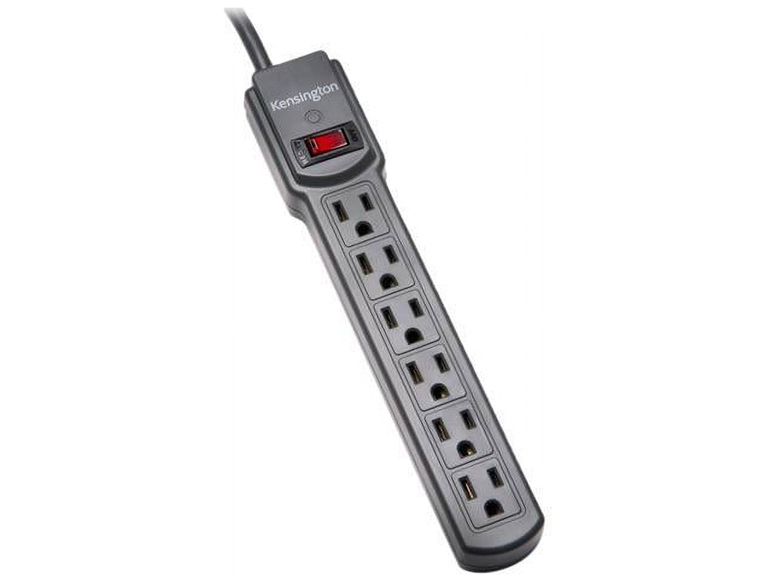 Kensington Guardian Power Strips: 6 Outlet, 4-Foot Cord (Black/Grey)