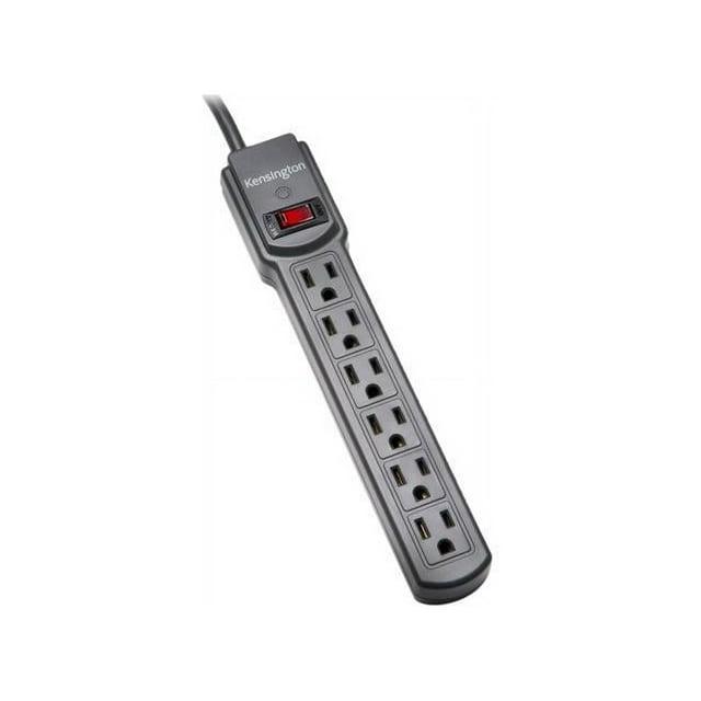 Kensington Guardian Power Strips: 6 Outlet, 4-Foot Cord (Black/Grey)