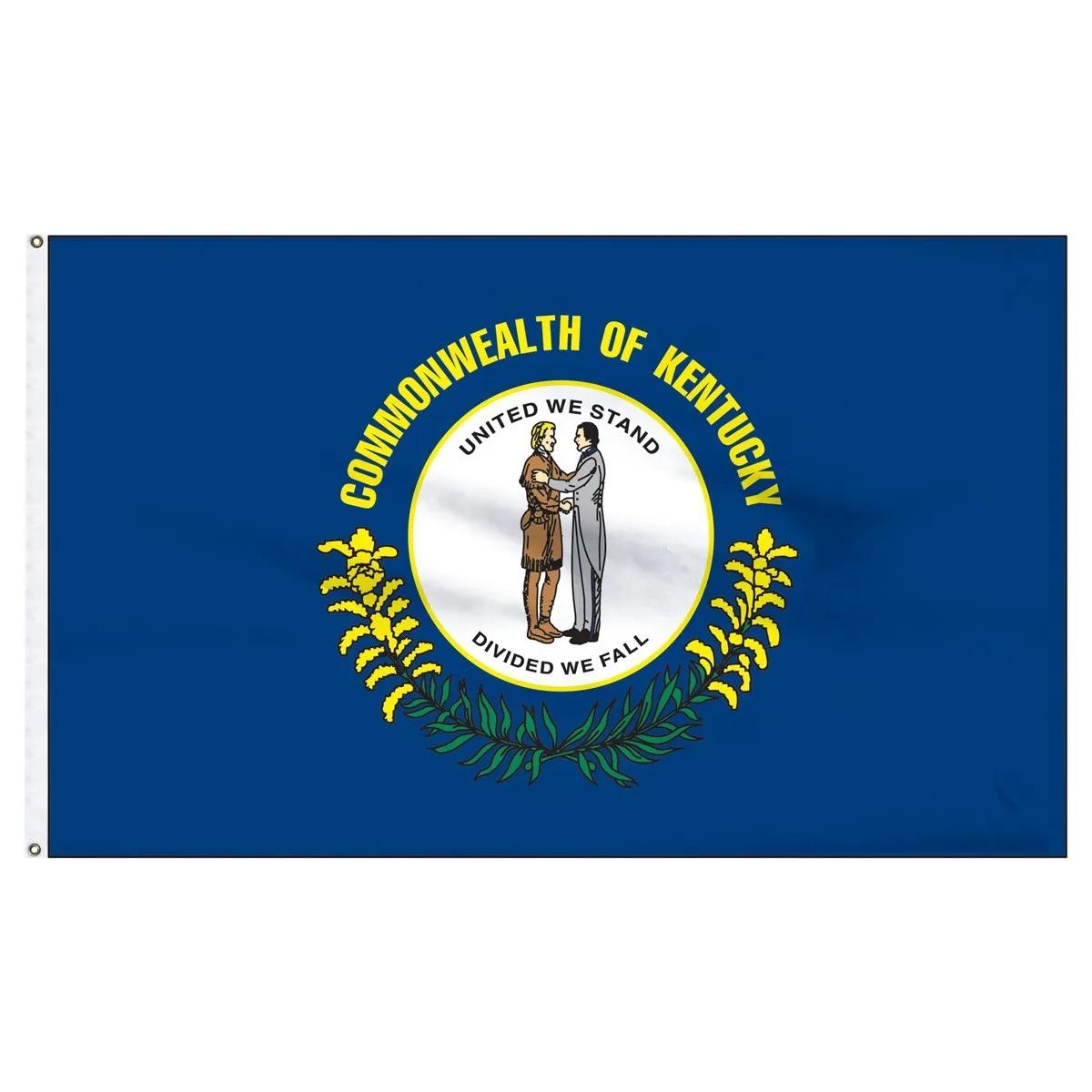 Kentucky 3ft x 5ft Blue Polyester State Flag