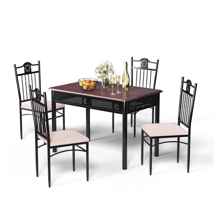 Costway 4 - Person Four Leg Dining Set