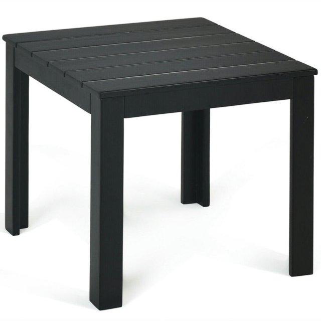 Latitude Run® Wooden Square Patio Coffee Bistro Table