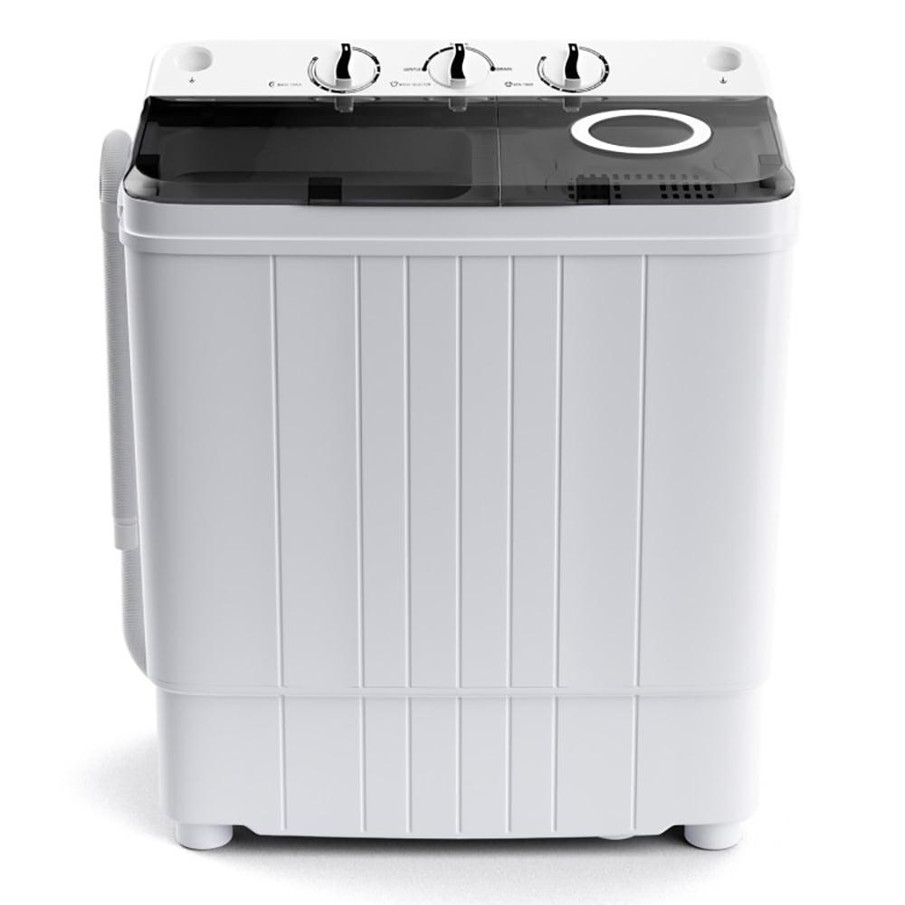 Kepooman Home Clothes Washing Machines,Standard Washing Machines,17.6 lbs Portable Washing Machine with Drain Pump-Black